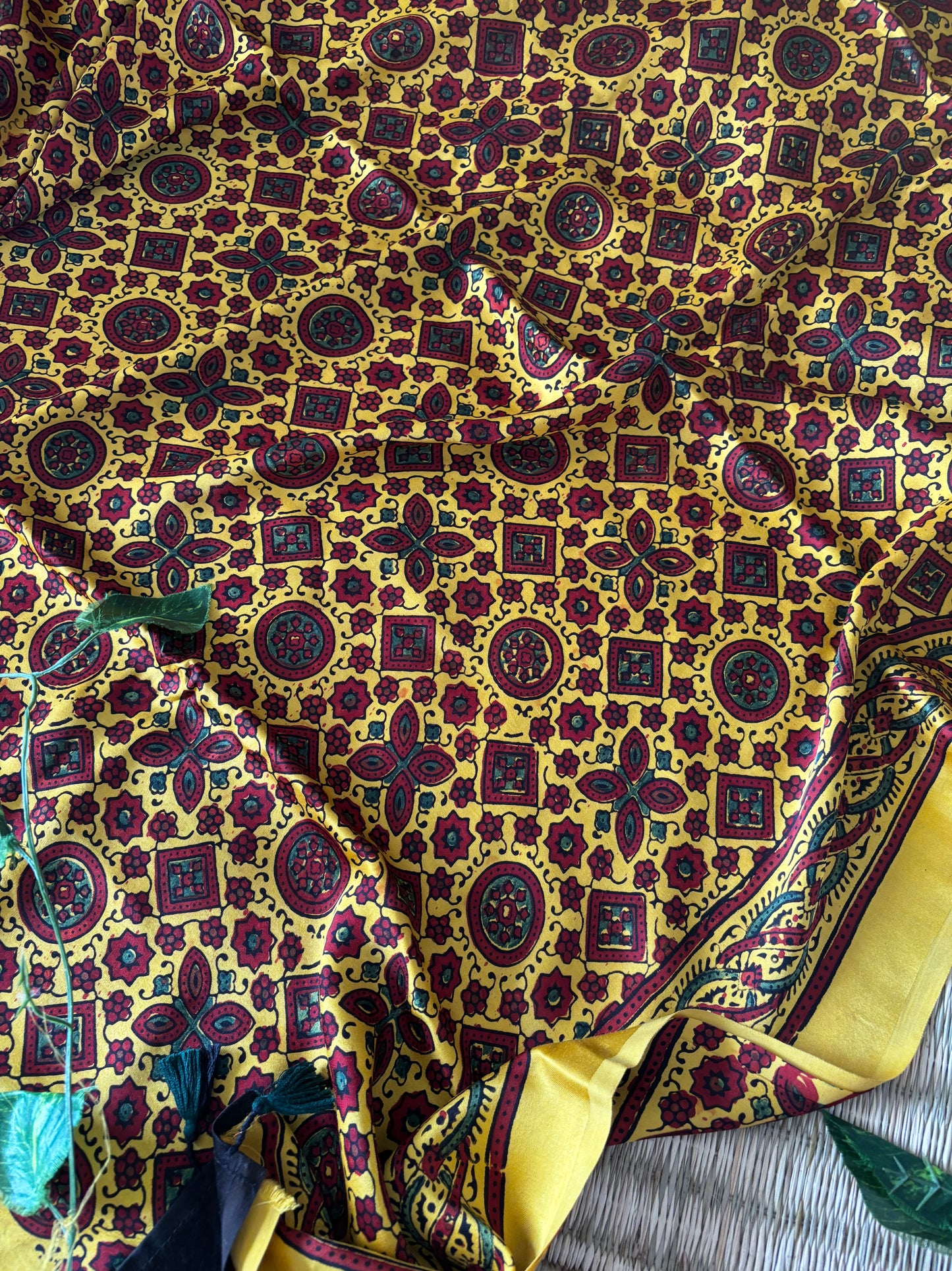 Ajrakh Modal Silk Saree