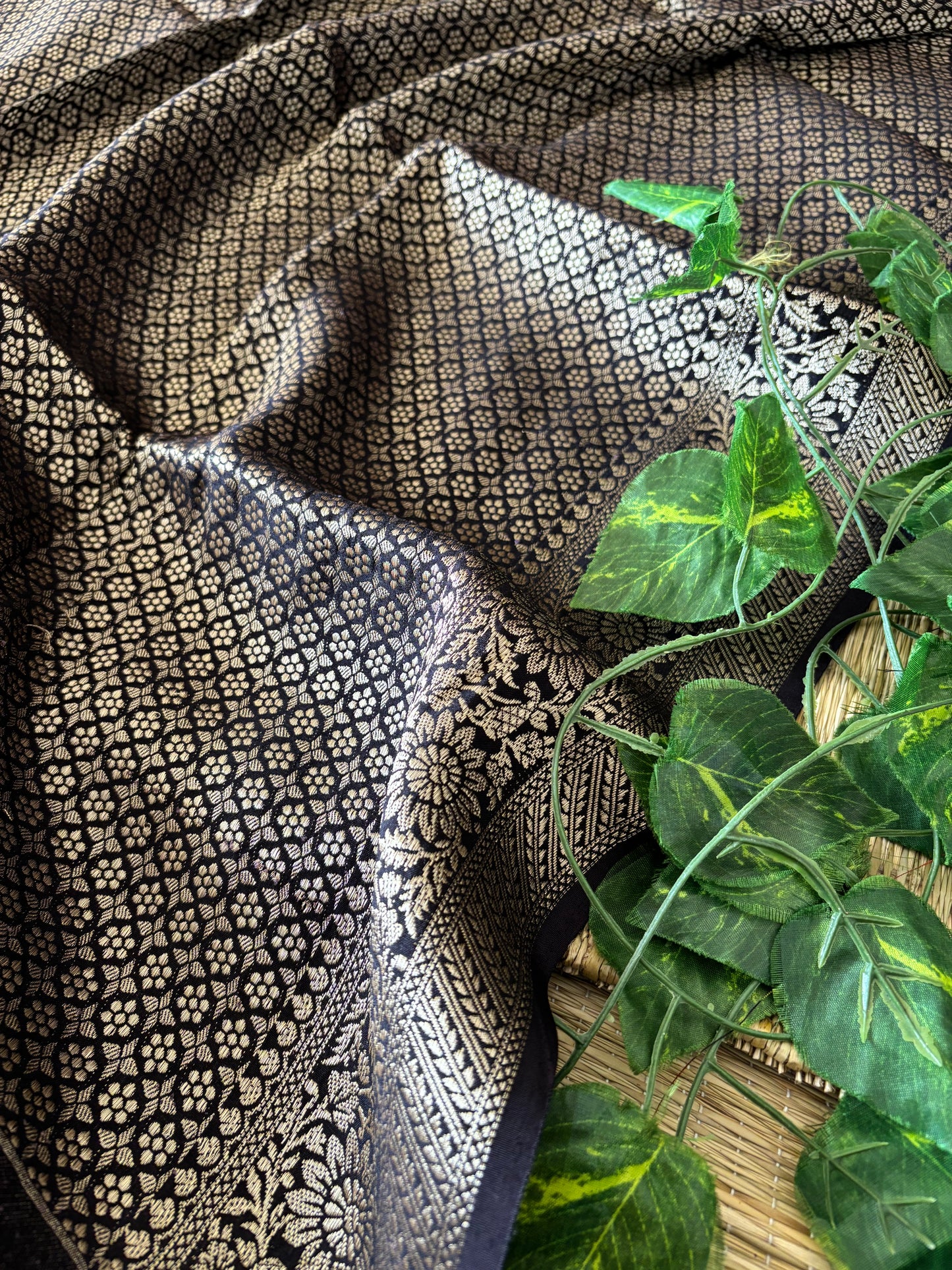 Ajrakh Dola Silk Saree