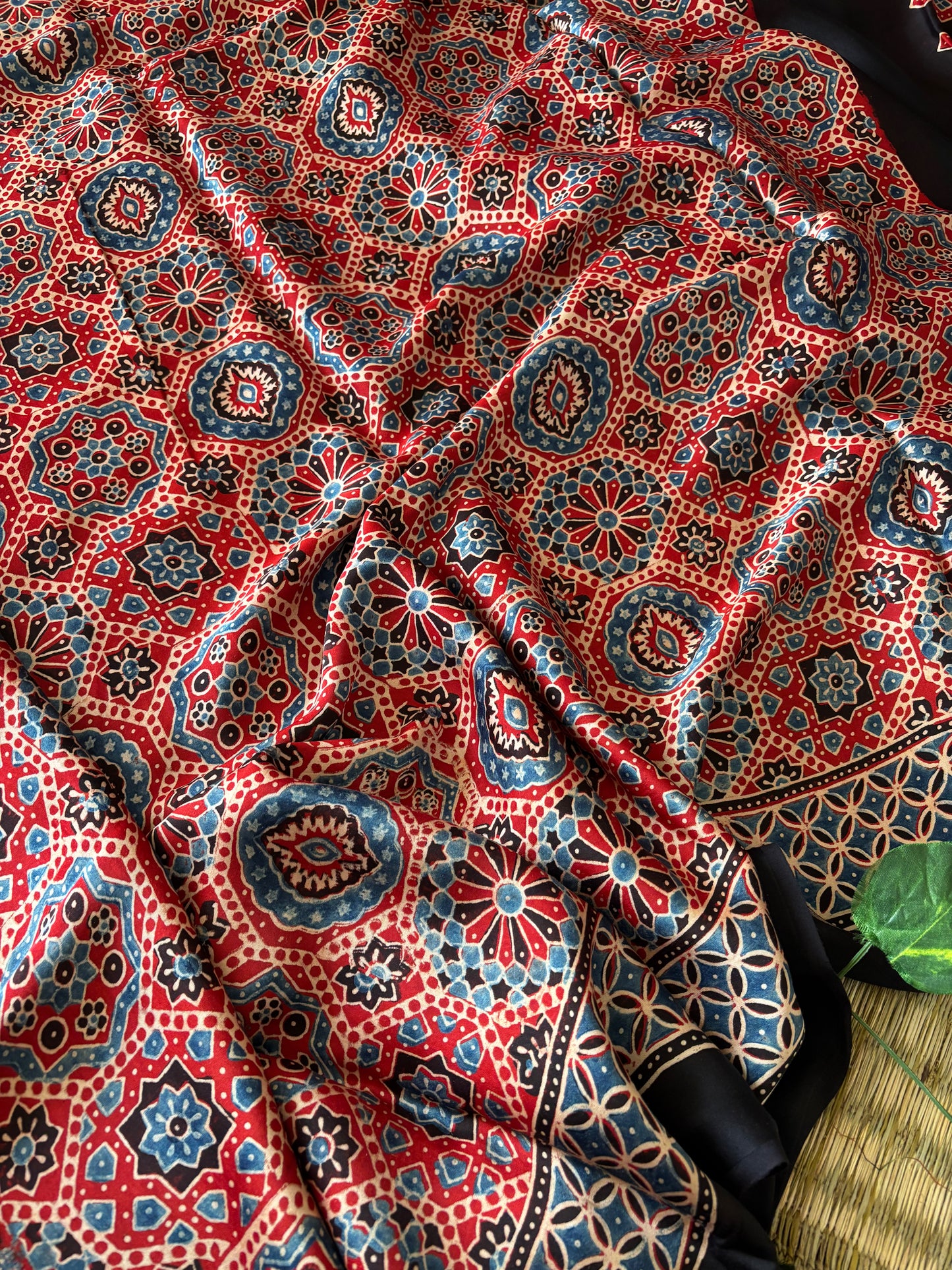 Ajrakh Modal Silk Saree