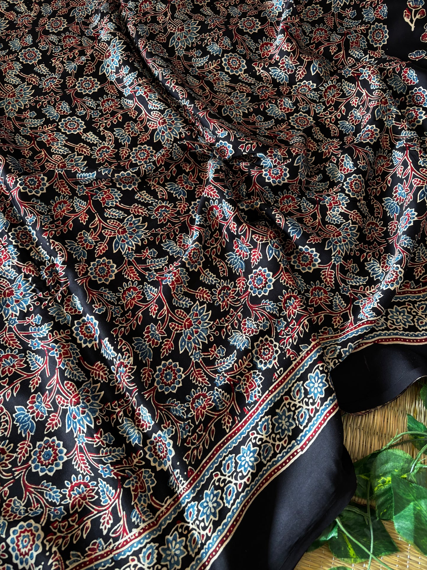 Ajrakh Modal Silk Saree