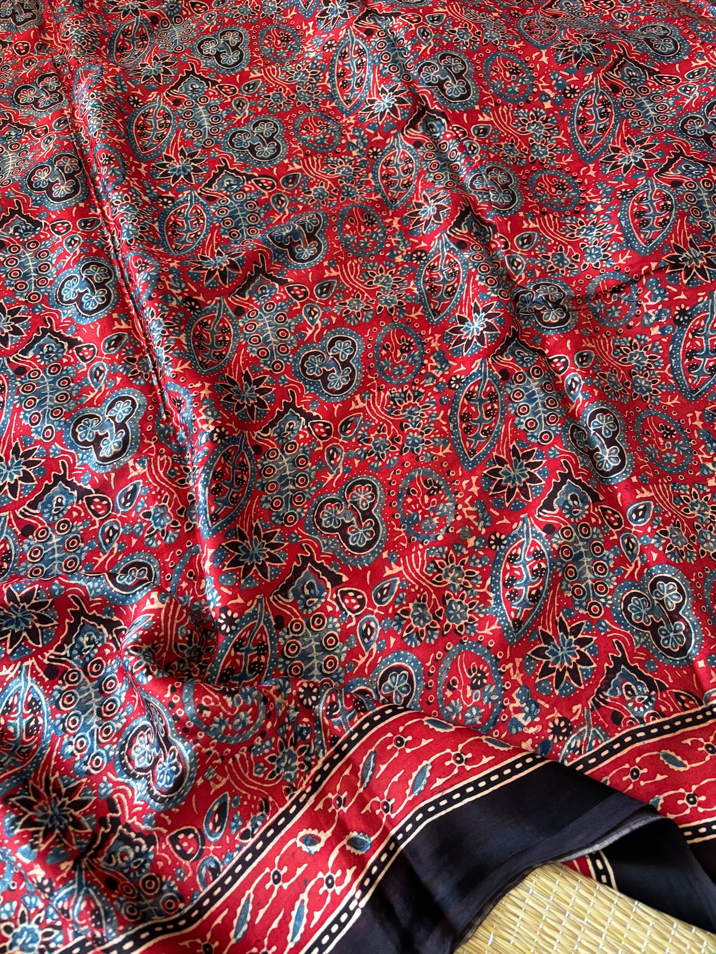 Ajrakh Modal Silk Saree