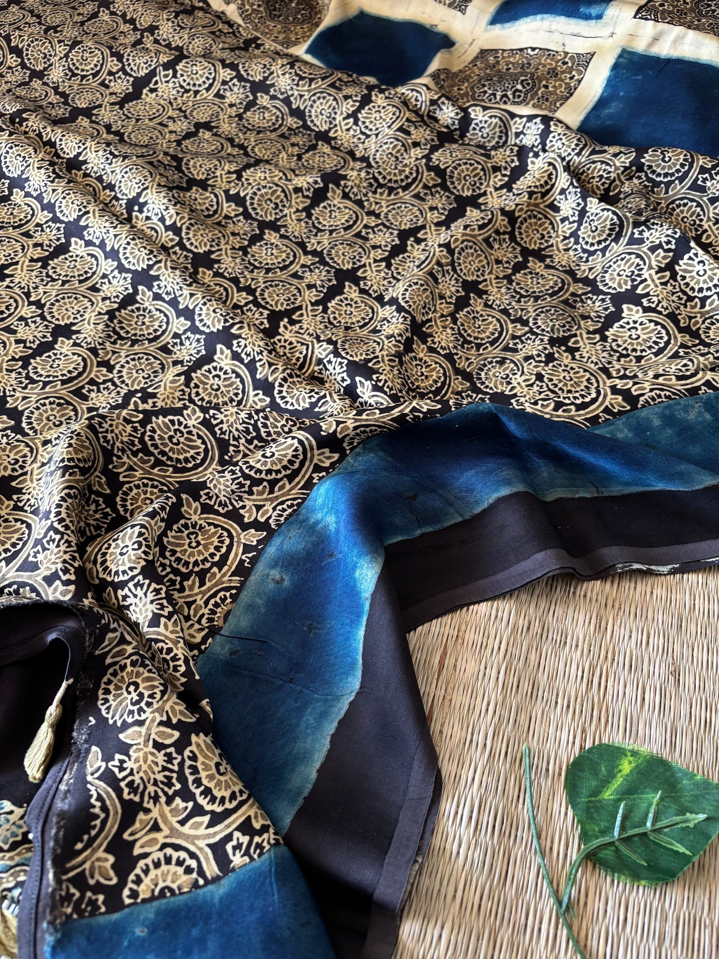 Ajrakh Modal Silk Saree