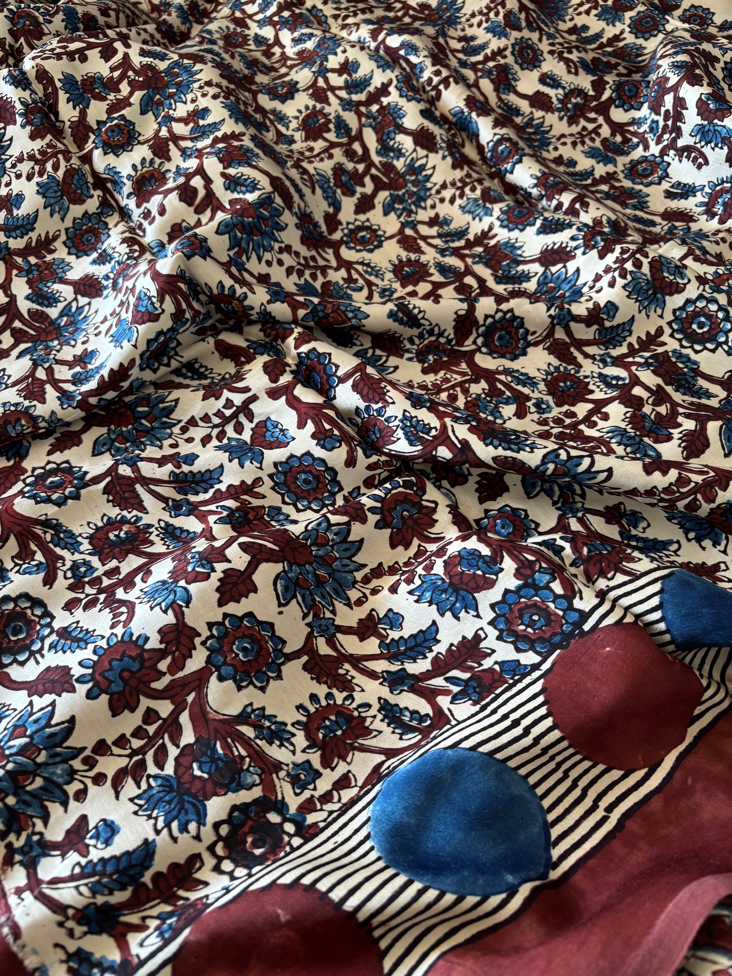 Ajrakh Modal Silk Saree