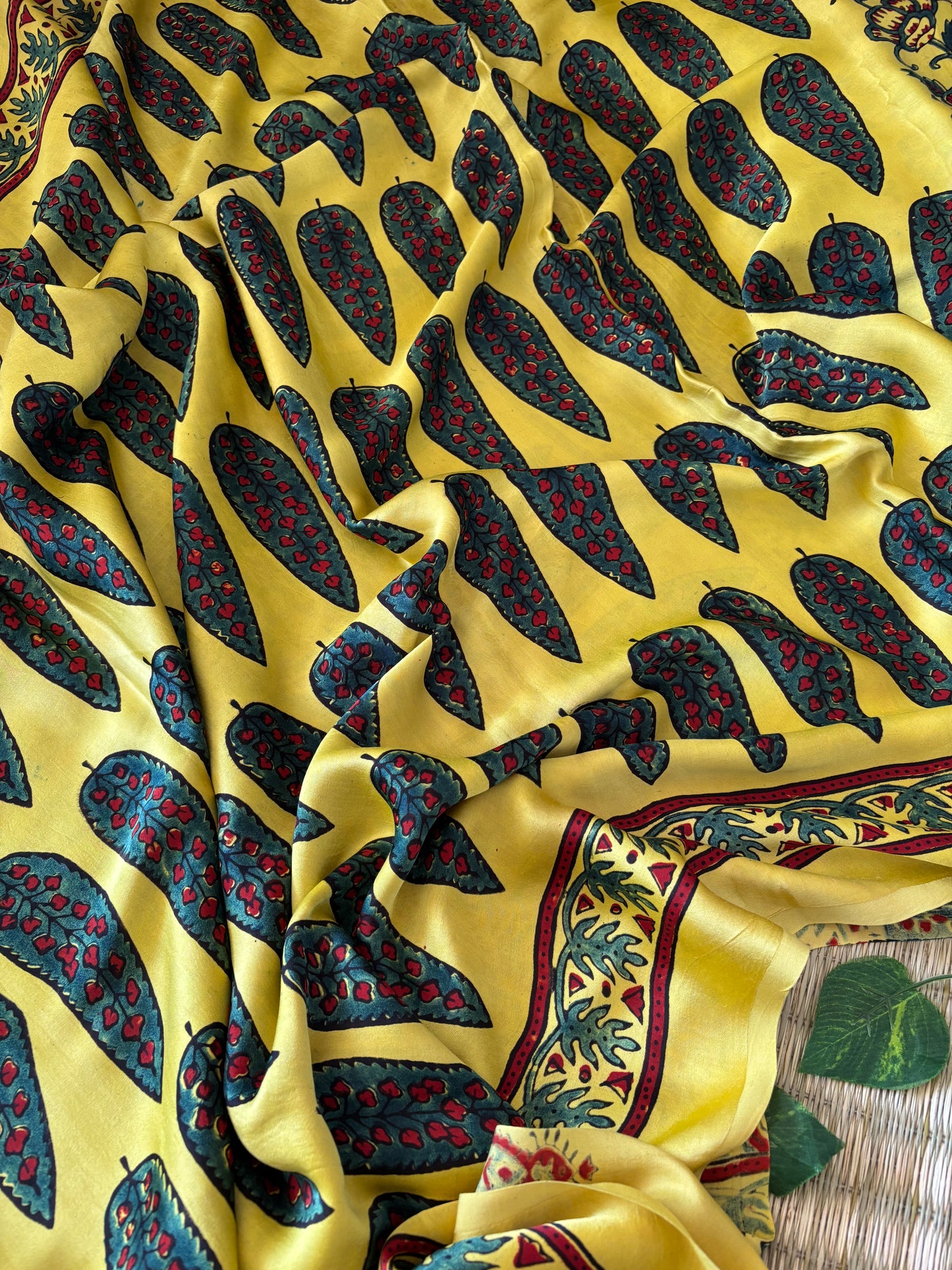 Ajrakh Modal Silk Saree