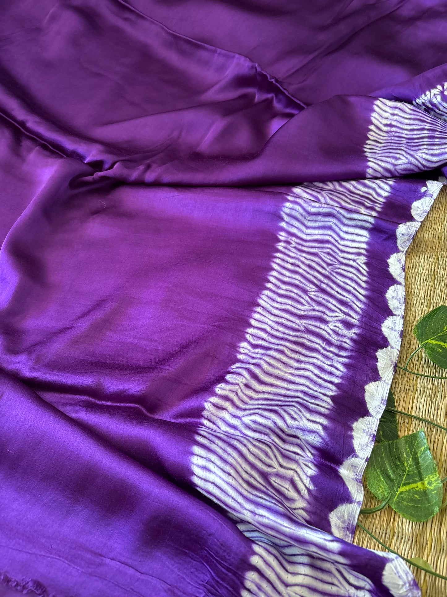 Modal Needle Shibori Saree (Purple)