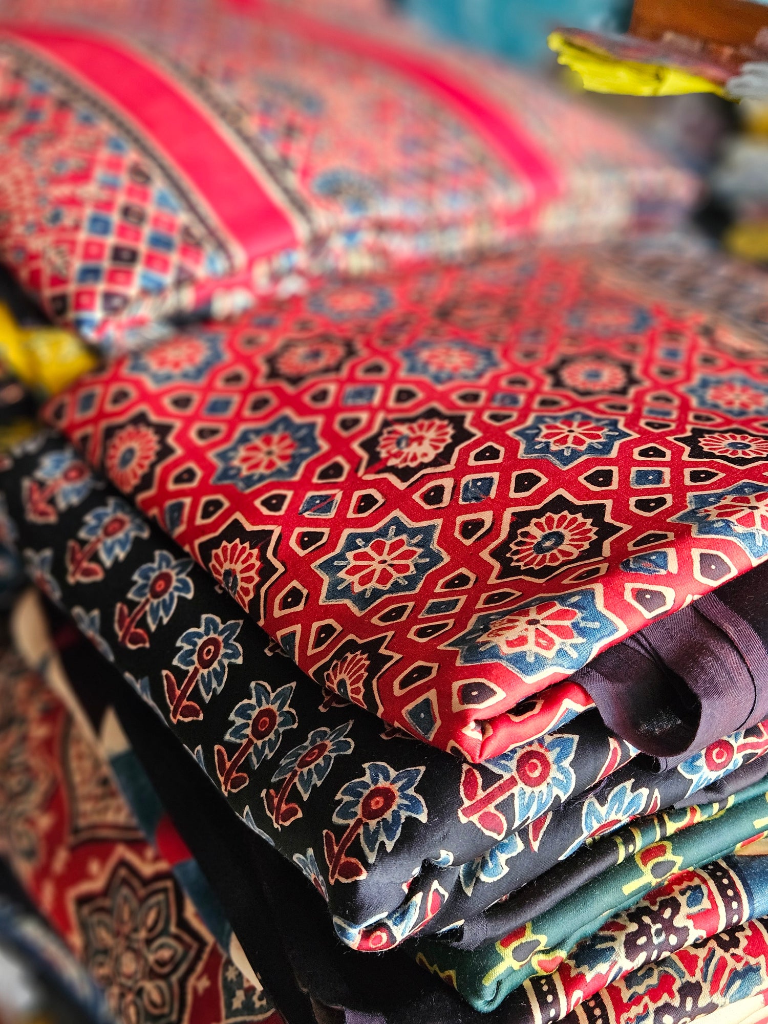 Ajrakh Modal Silk Sarees