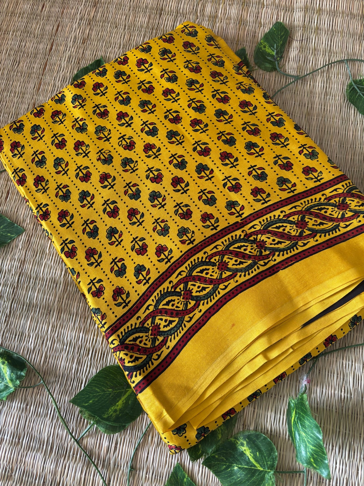 Ajrakh Modal Silk Saree