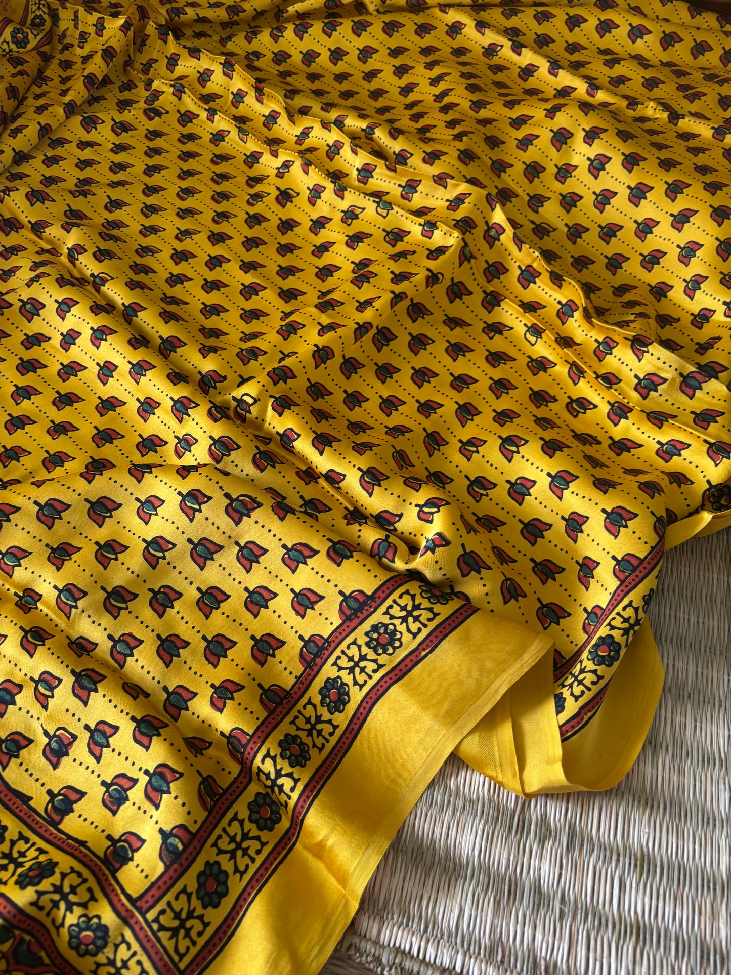 Ajrakh Modal Silk Saree