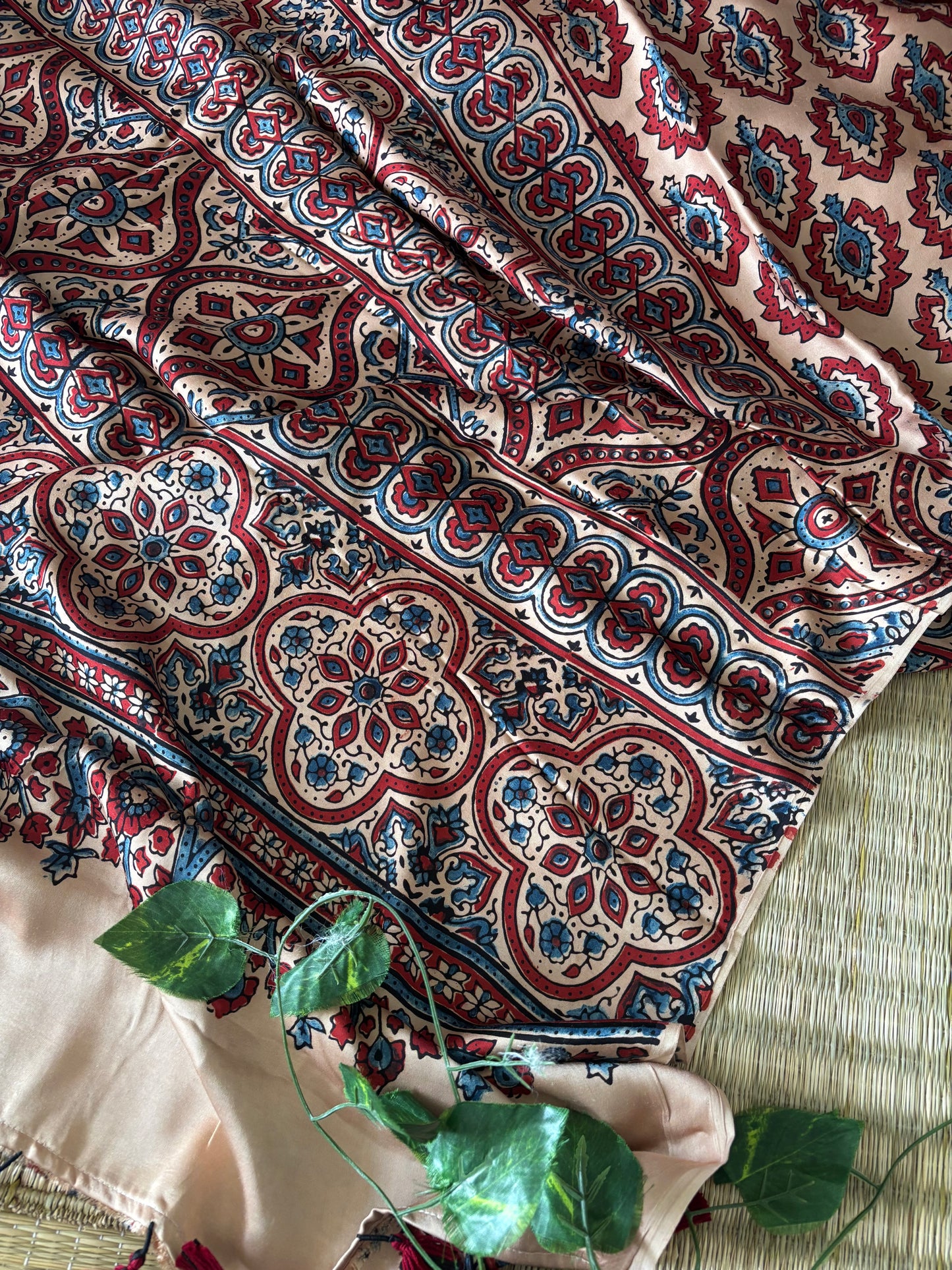 Ajrakh Modal Silk Saree