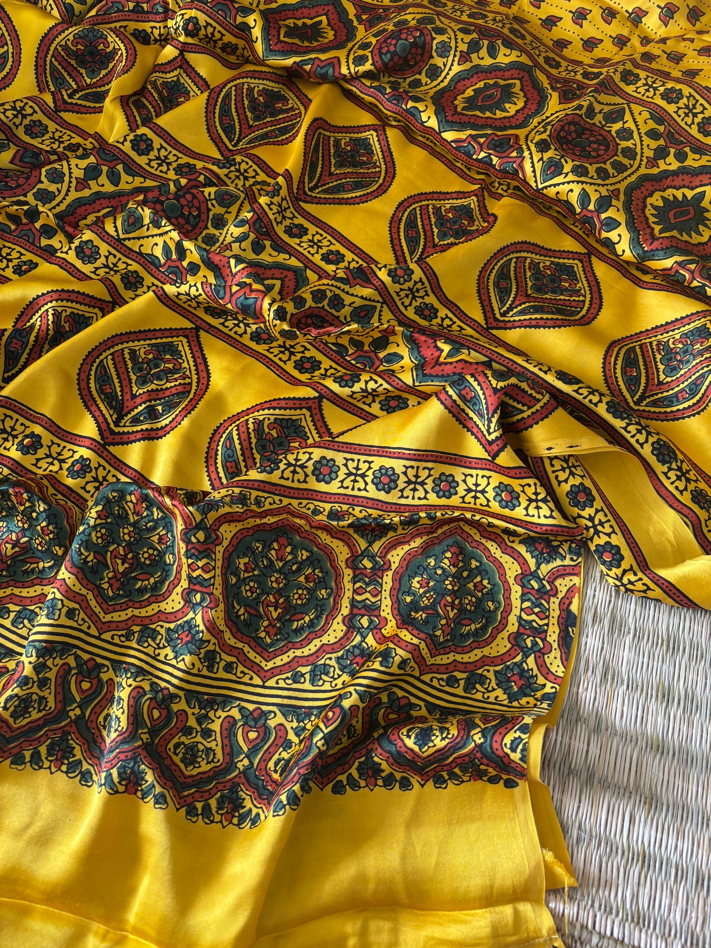 Ajrakh Modal Silk Saree