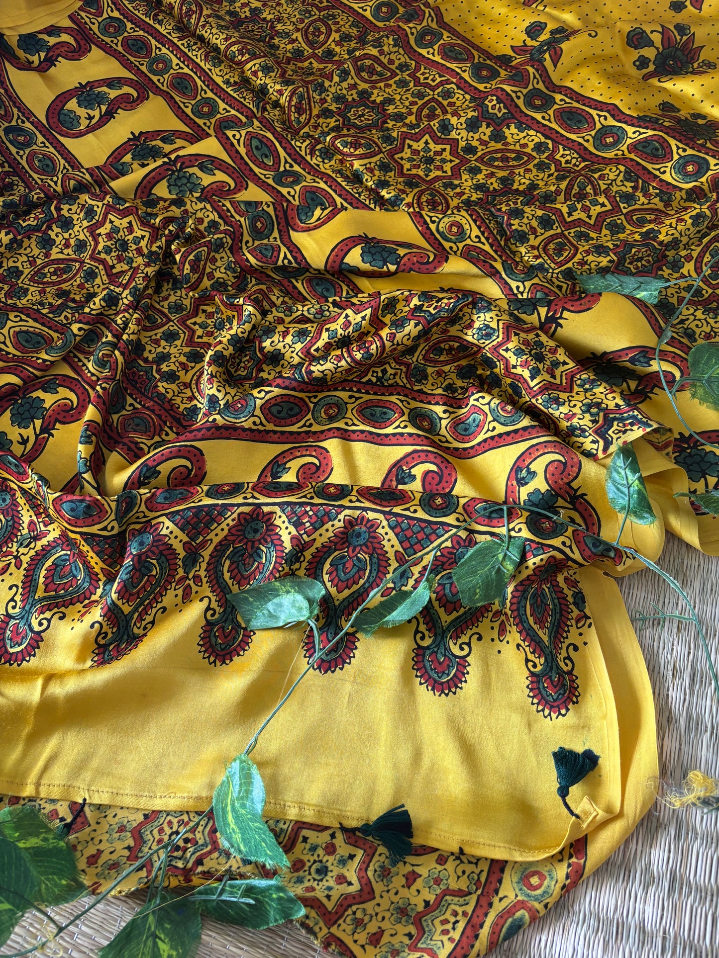 Ajrakh Modal Silk Saree