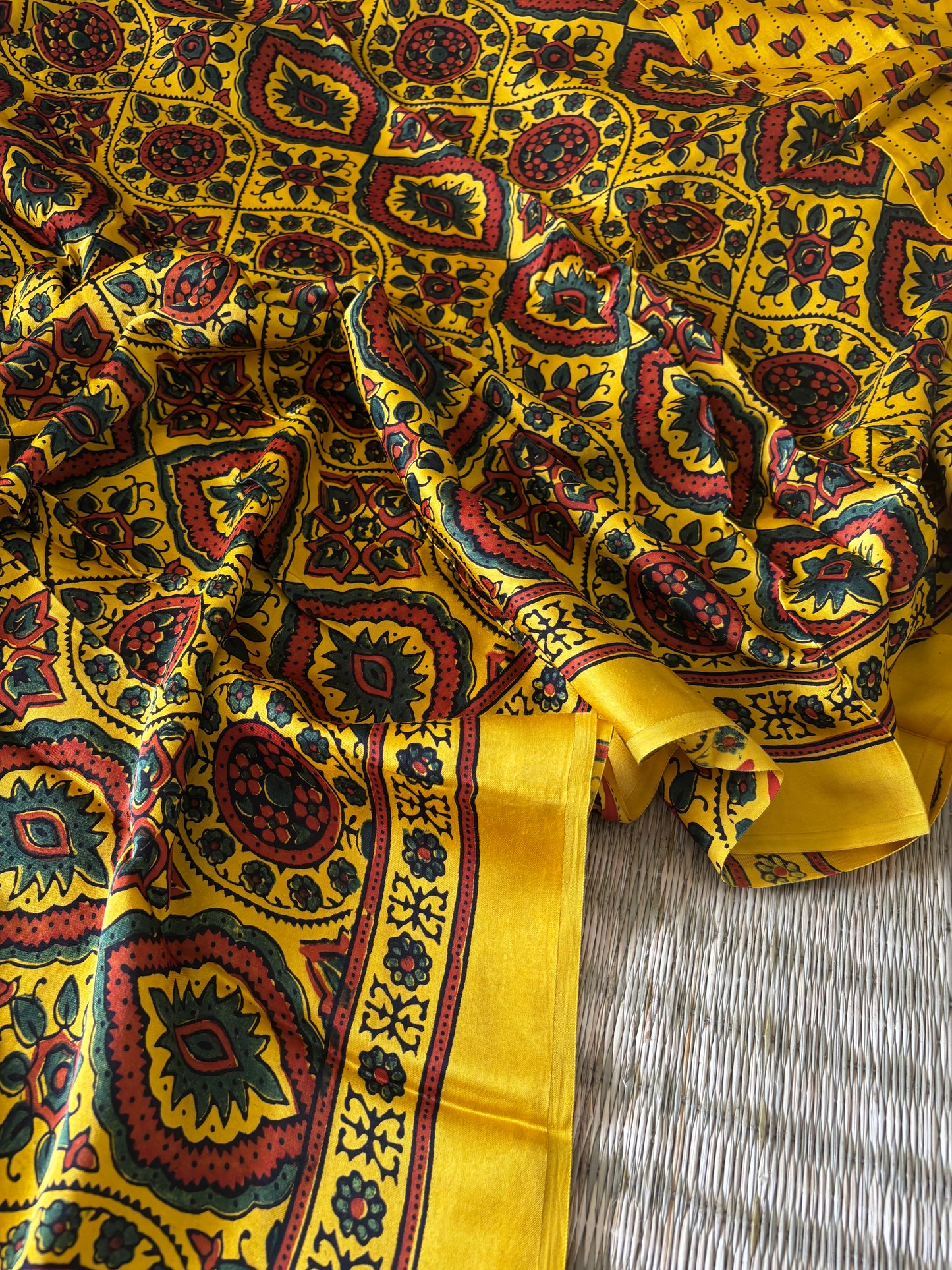 Ajrakh Modal Silk Saree