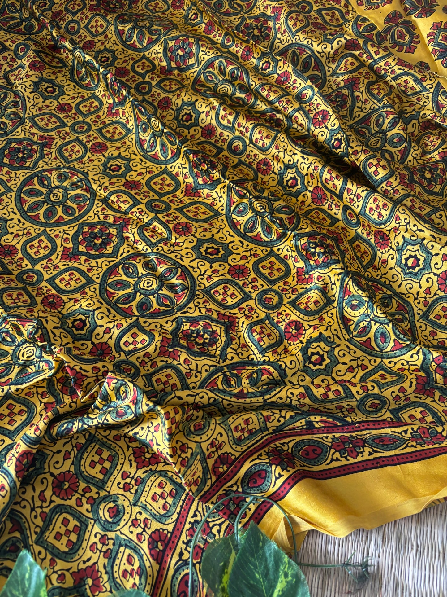 Ajrakh Modal Silk Saree