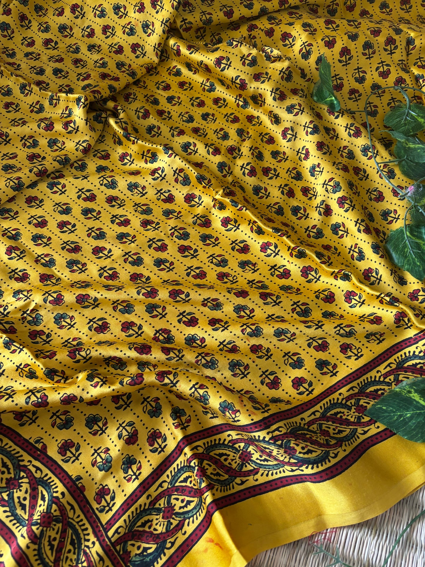 Ajrakh Modal Silk Saree