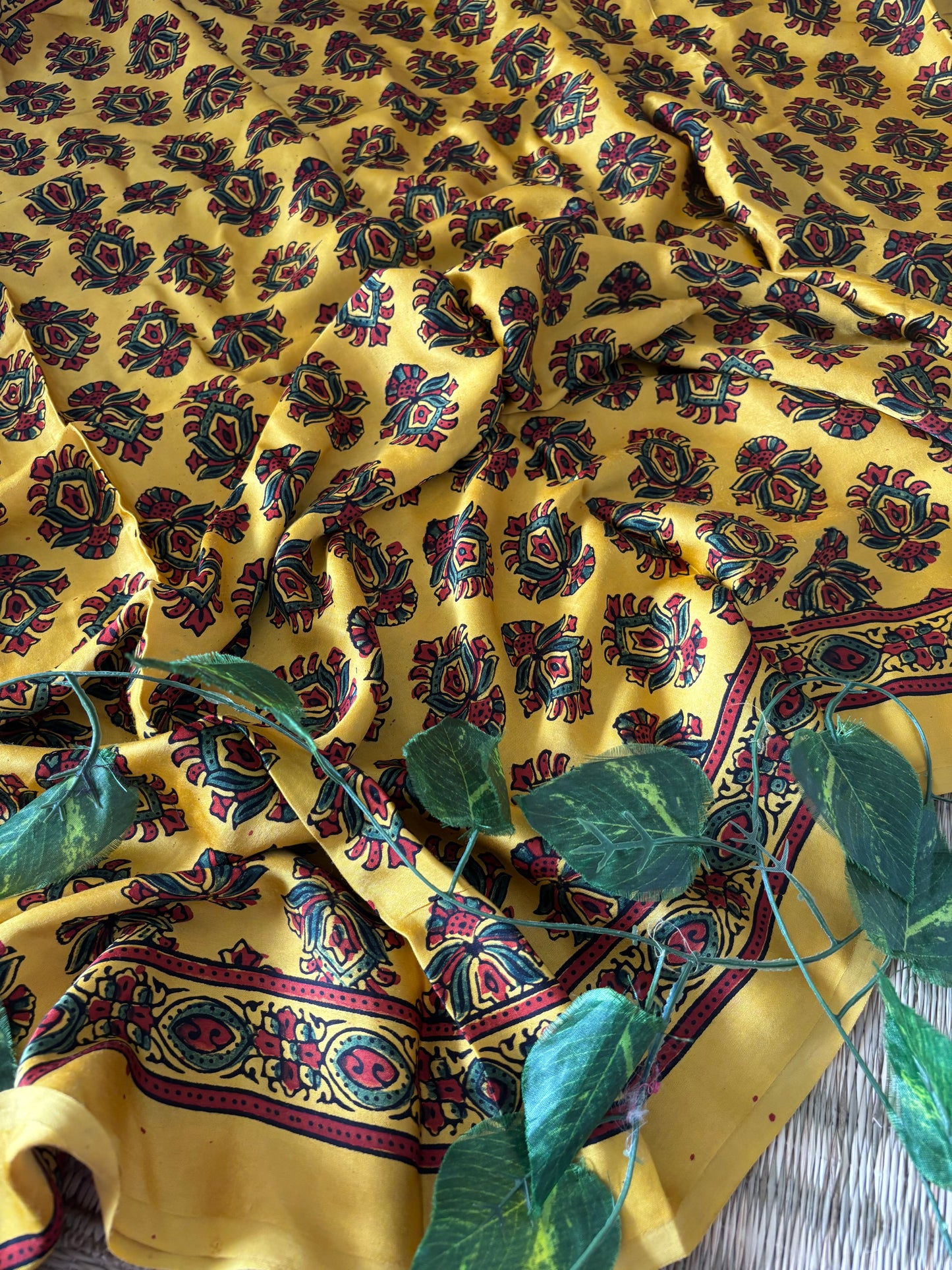Ajrakh Modal Silk Saree