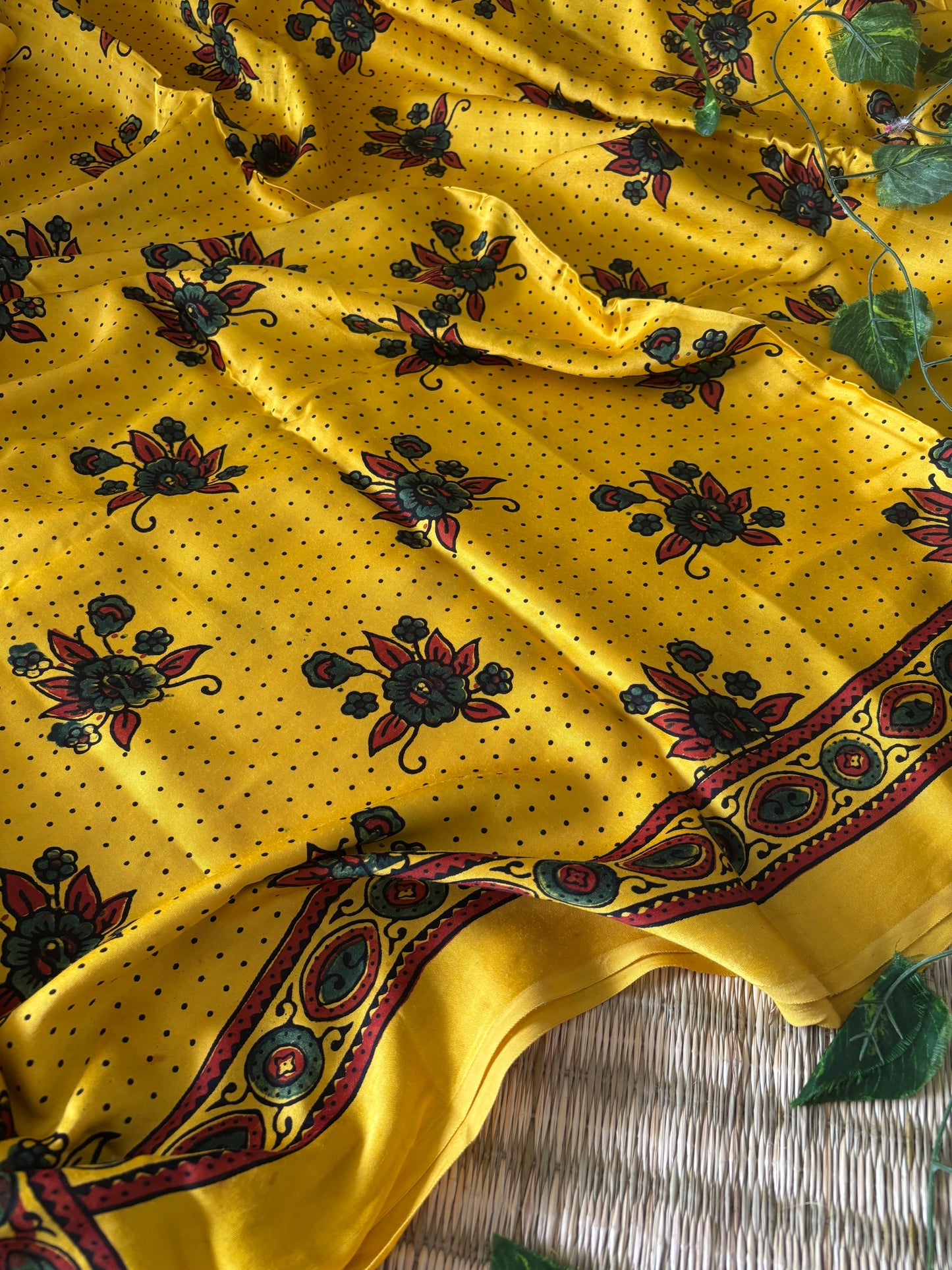 Ajrakh Modal Silk Saree