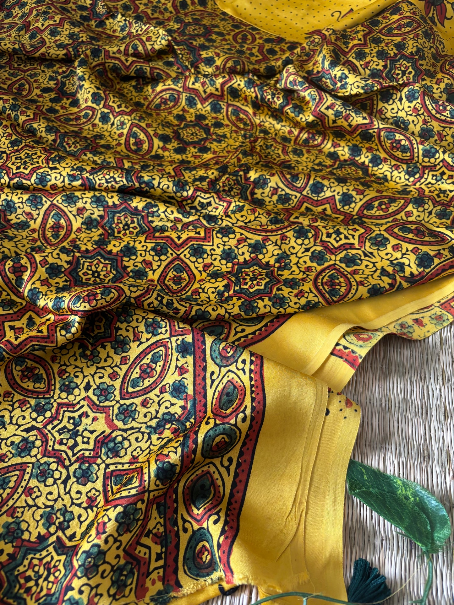 Ajrakh Modal Silk Saree