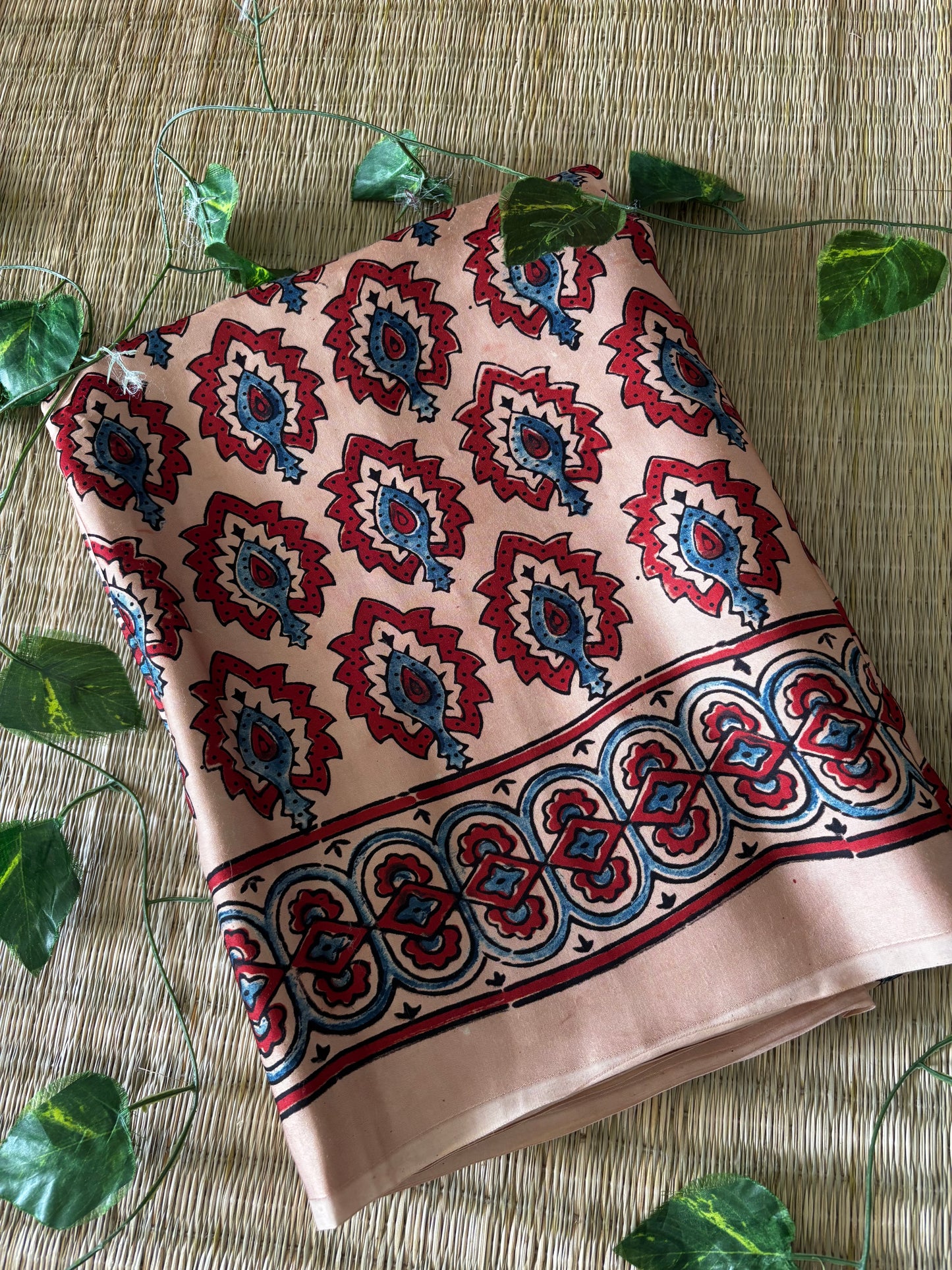 Ajrakh Modal Silk Saree