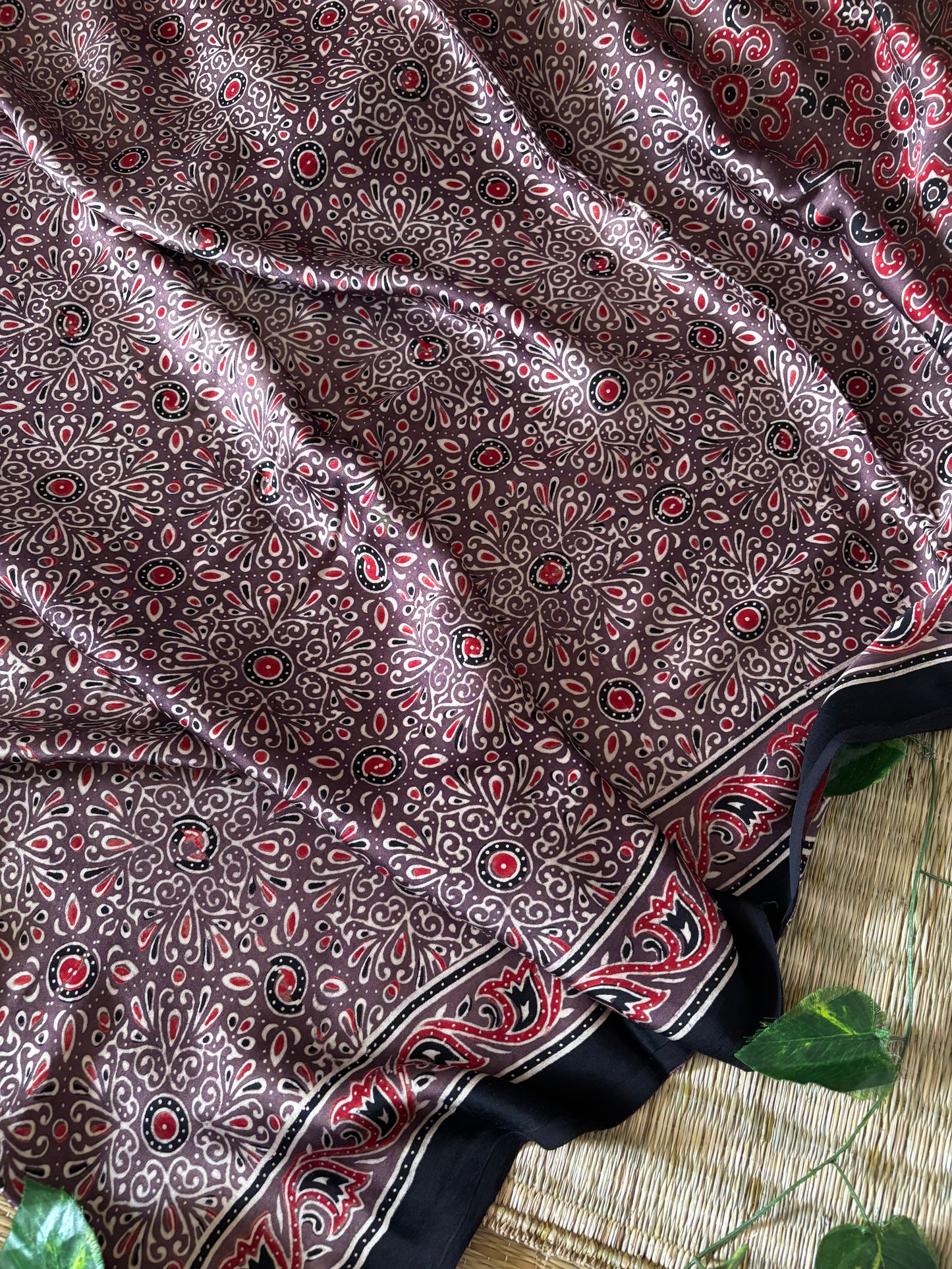 Ajrakh Modal Silk Saree