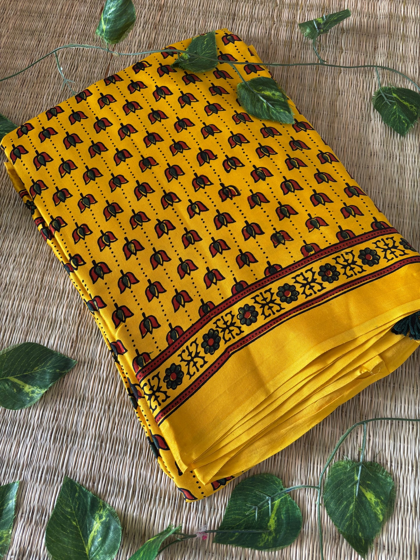 Ajrakh Modal Silk Saree