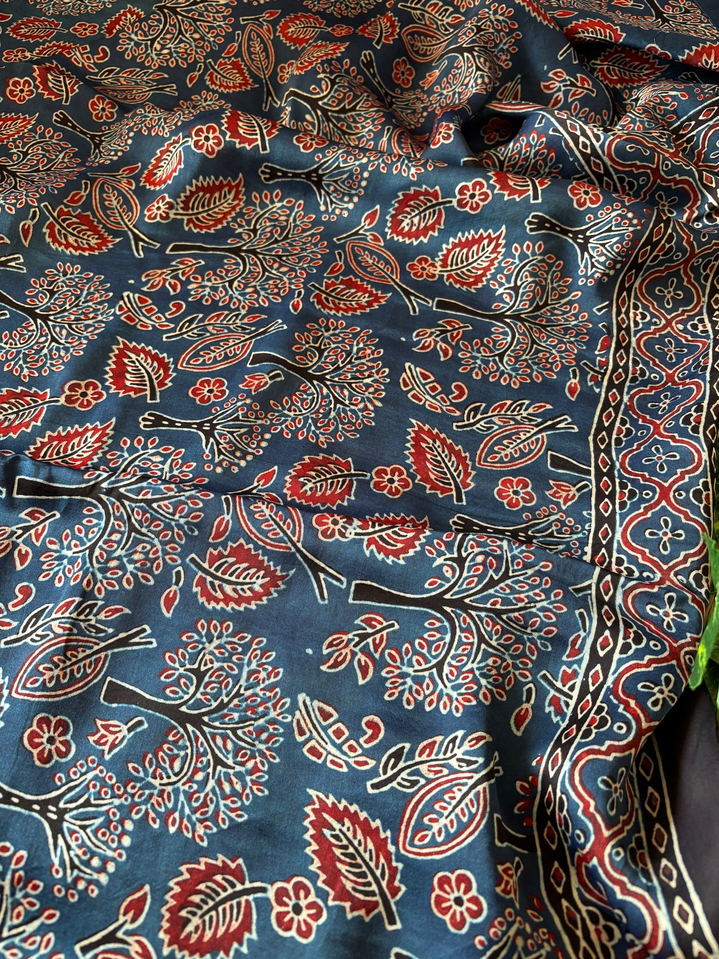 Ajrakh Modal Silk Saree