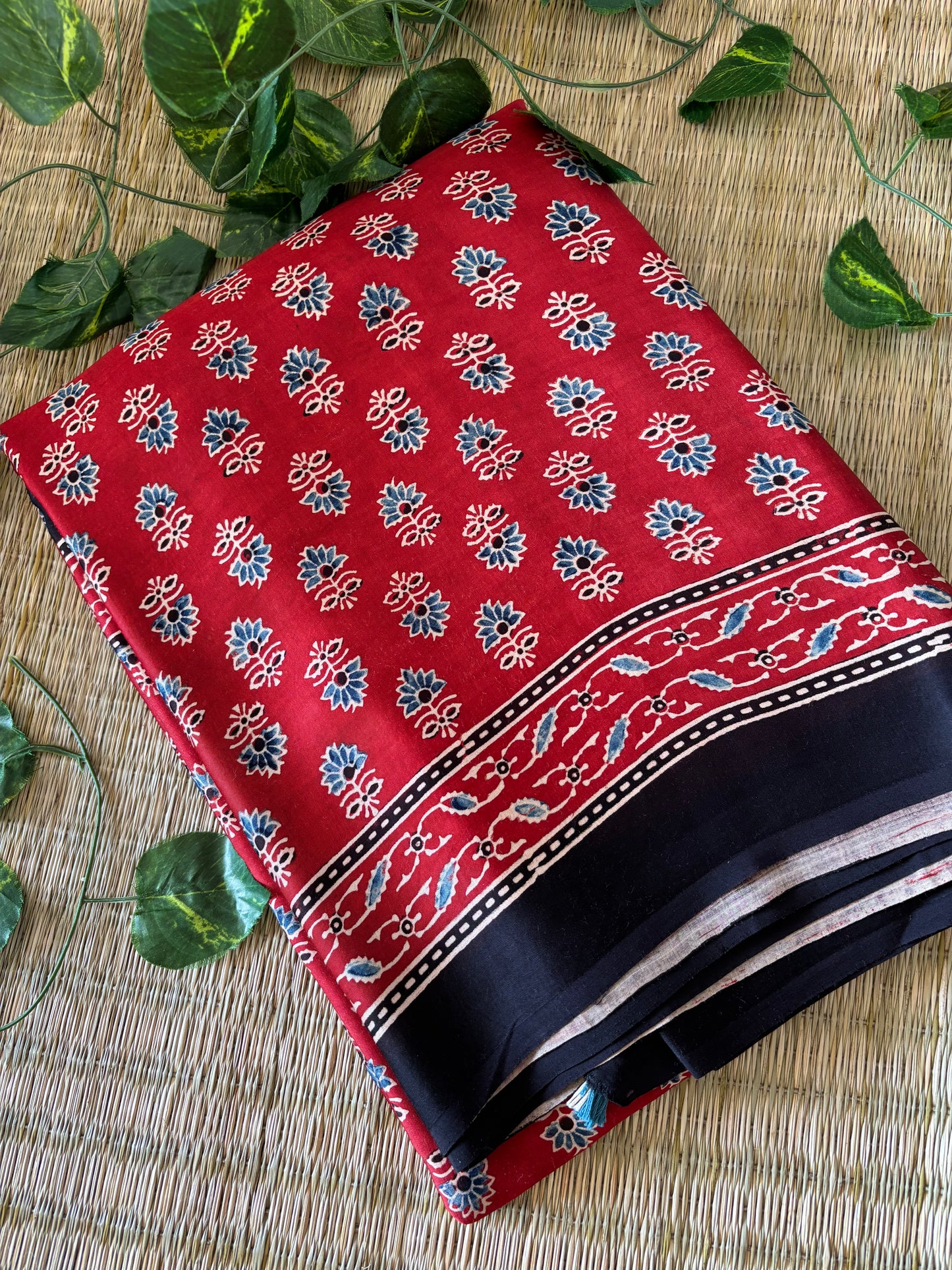 Ajrakh Modal Silk Saree