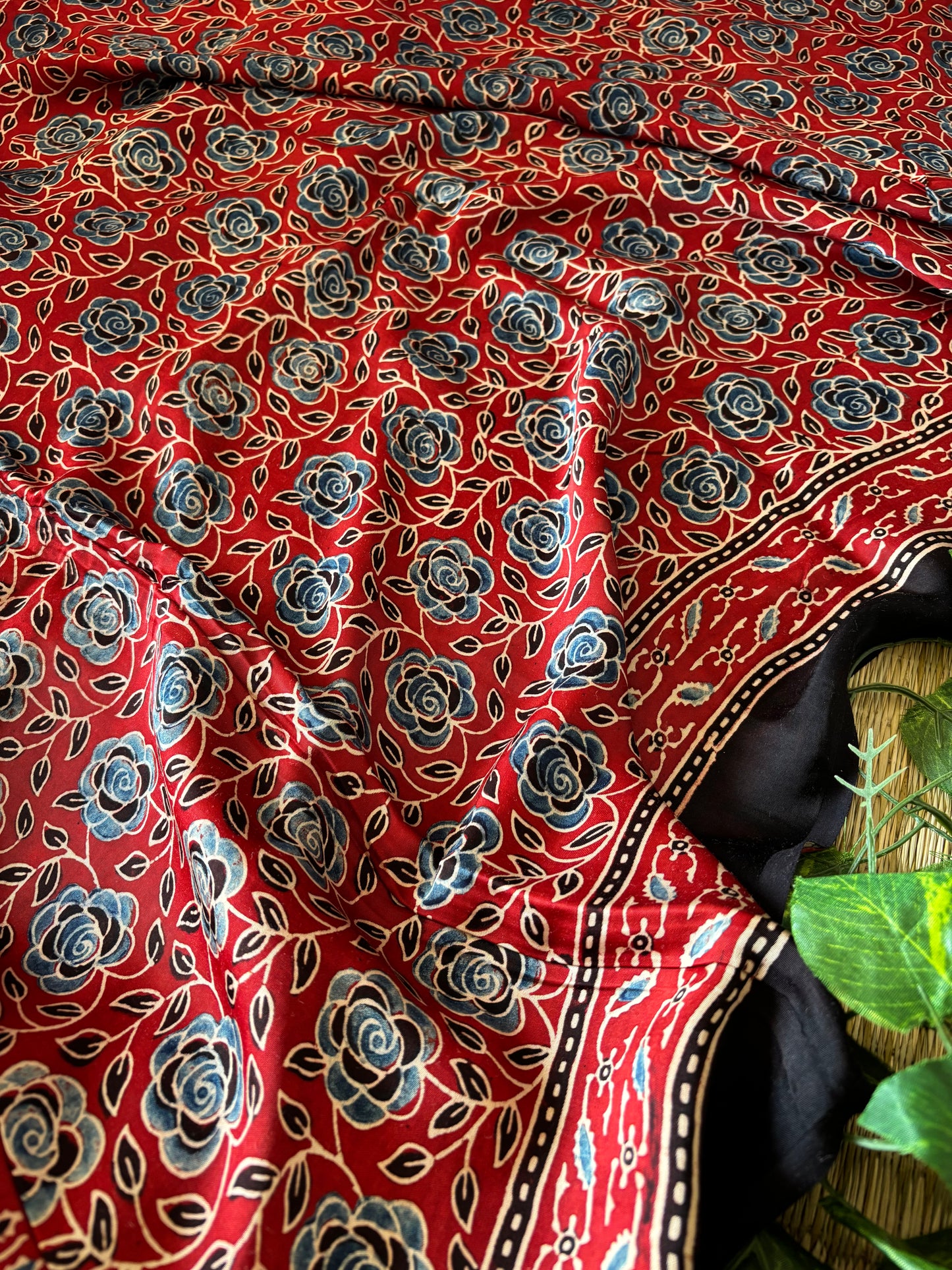 Ajrakh Modal Silk Saree
