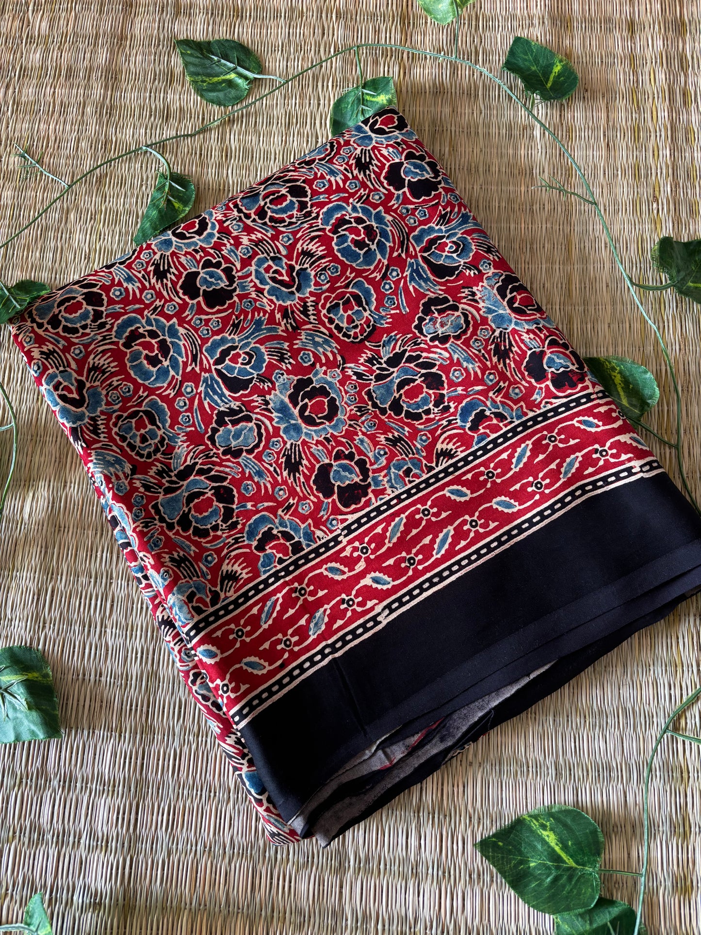 Ajrakh Modal Silk Saree