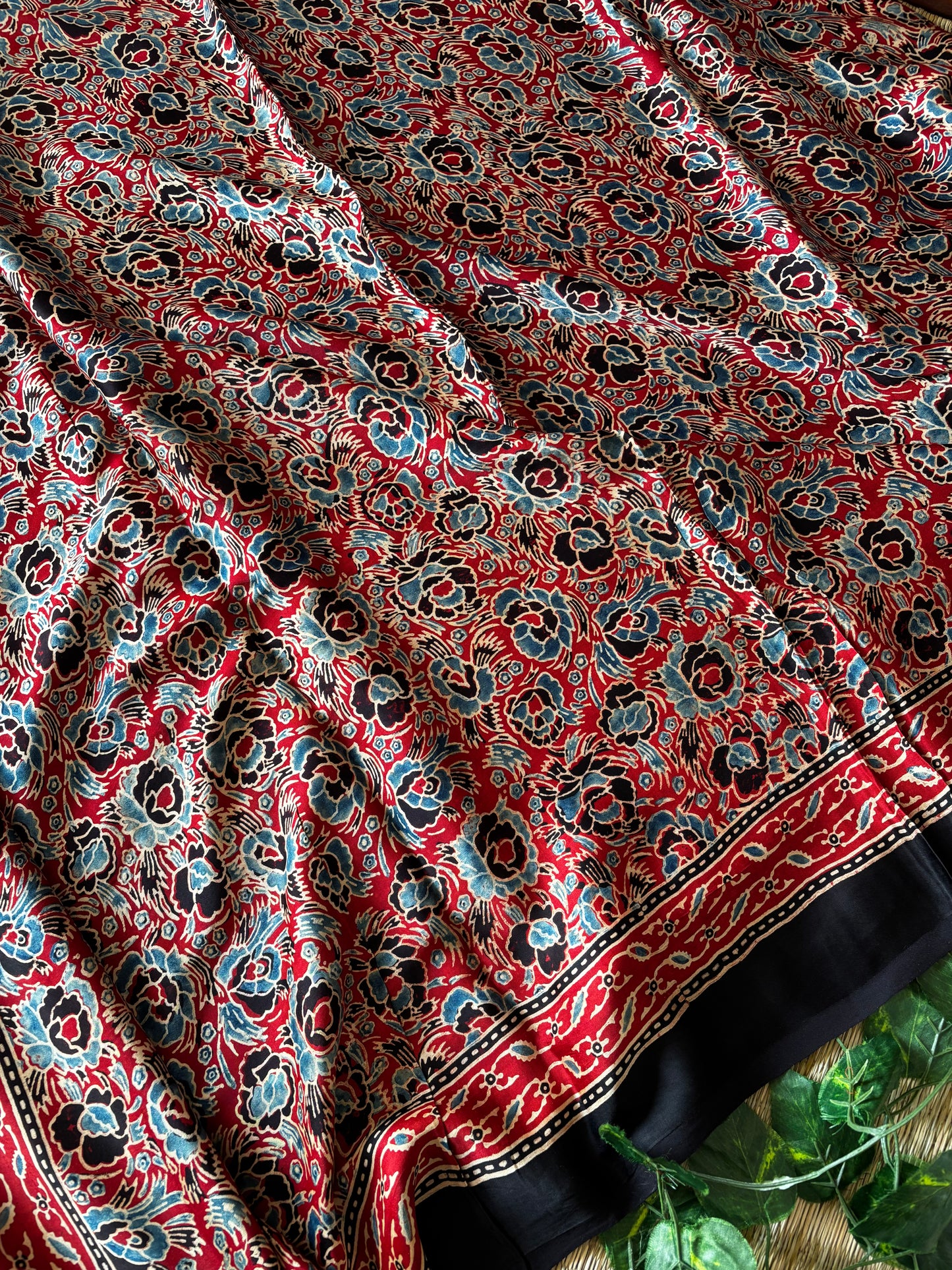 Ajrakh Modal Silk Saree