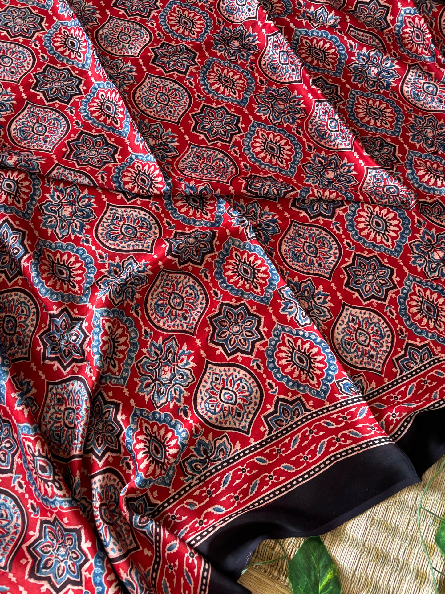 Ajrakh Modal Silk Saree