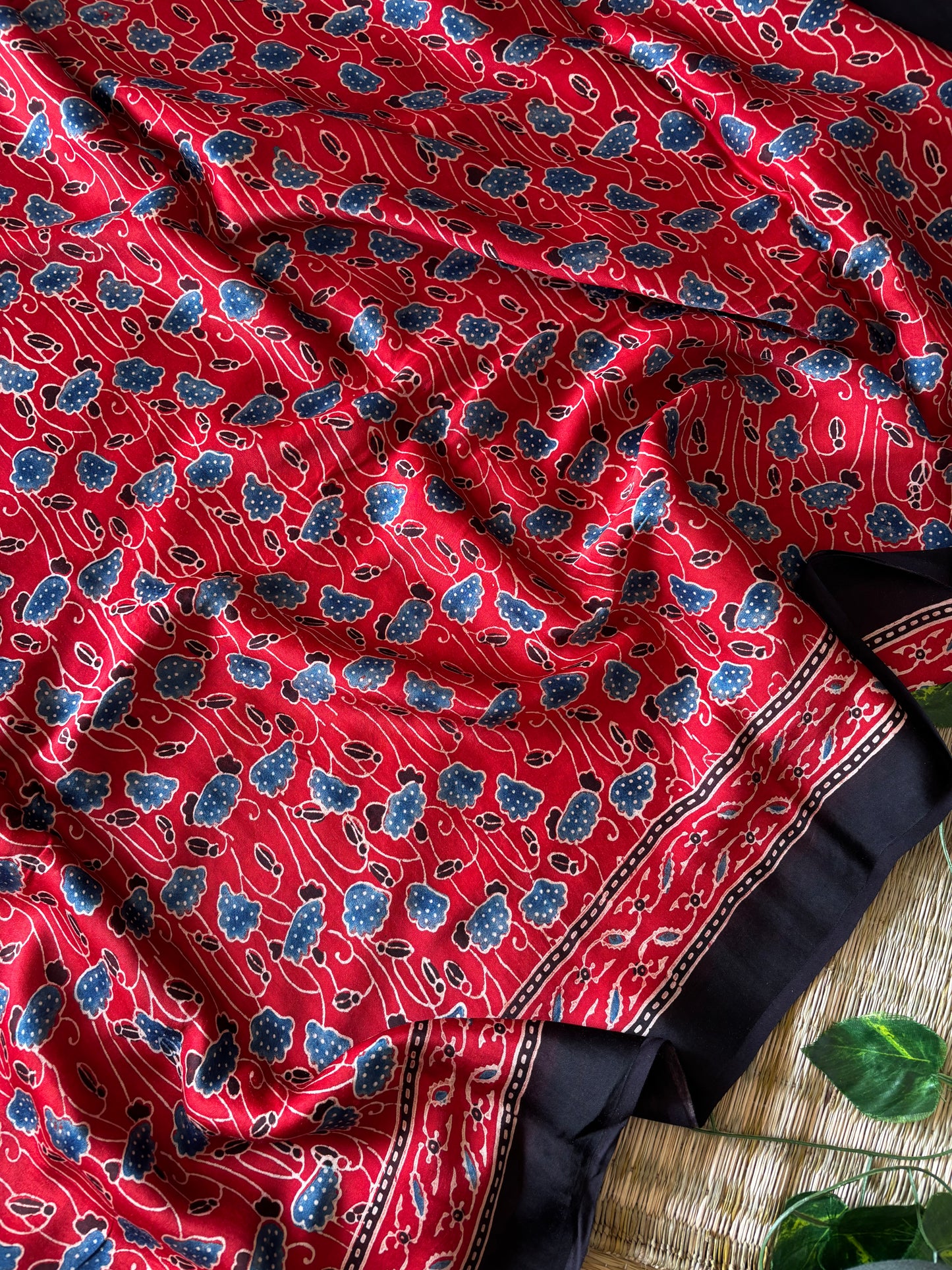 Ajrakh Modal Silk Saree