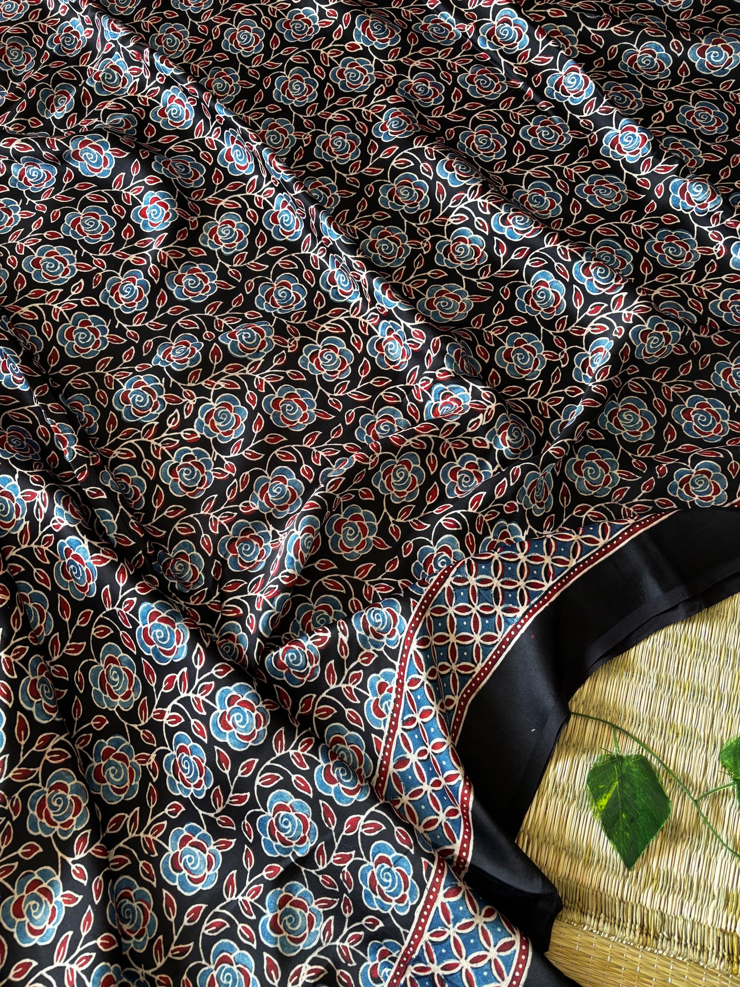 Ajrakh Modal Silk Saree