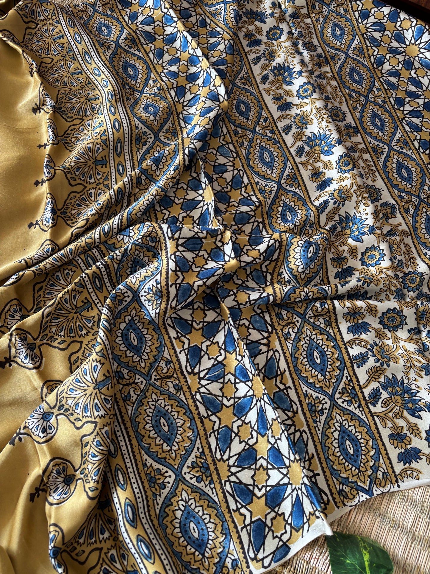Ajrakh Modal Silk Saree