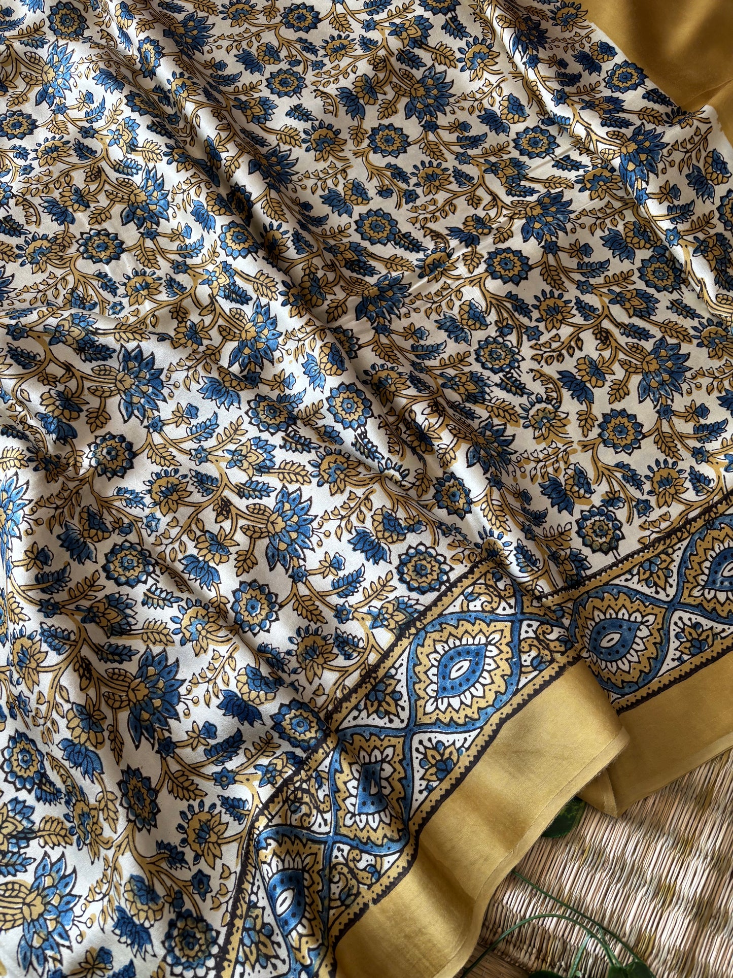 Ajrakh Modal Silk Saree