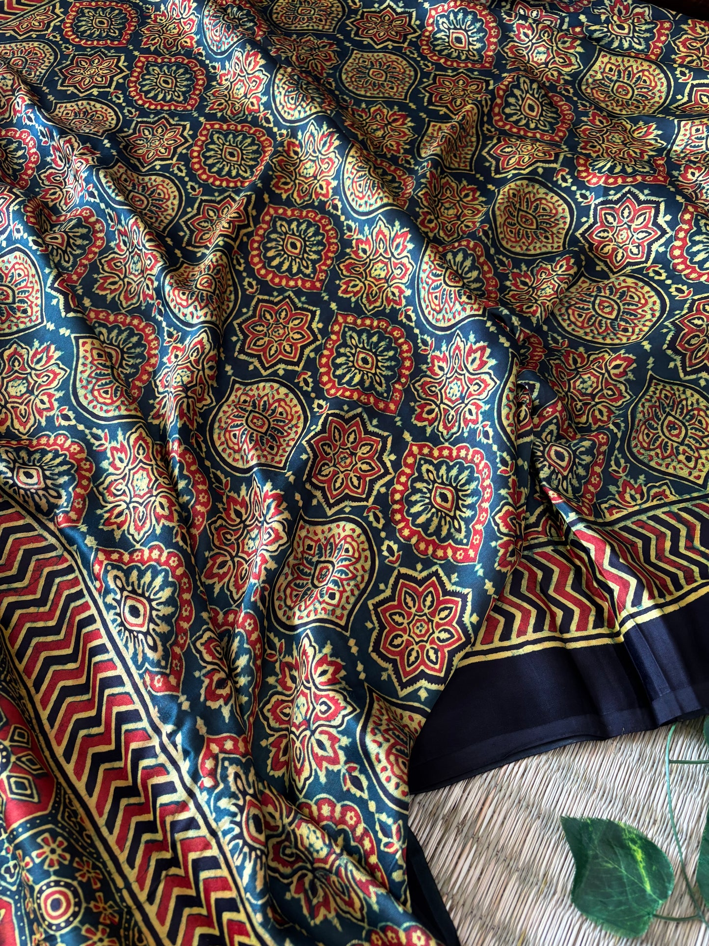 Ajrakh Modal Silk Saree