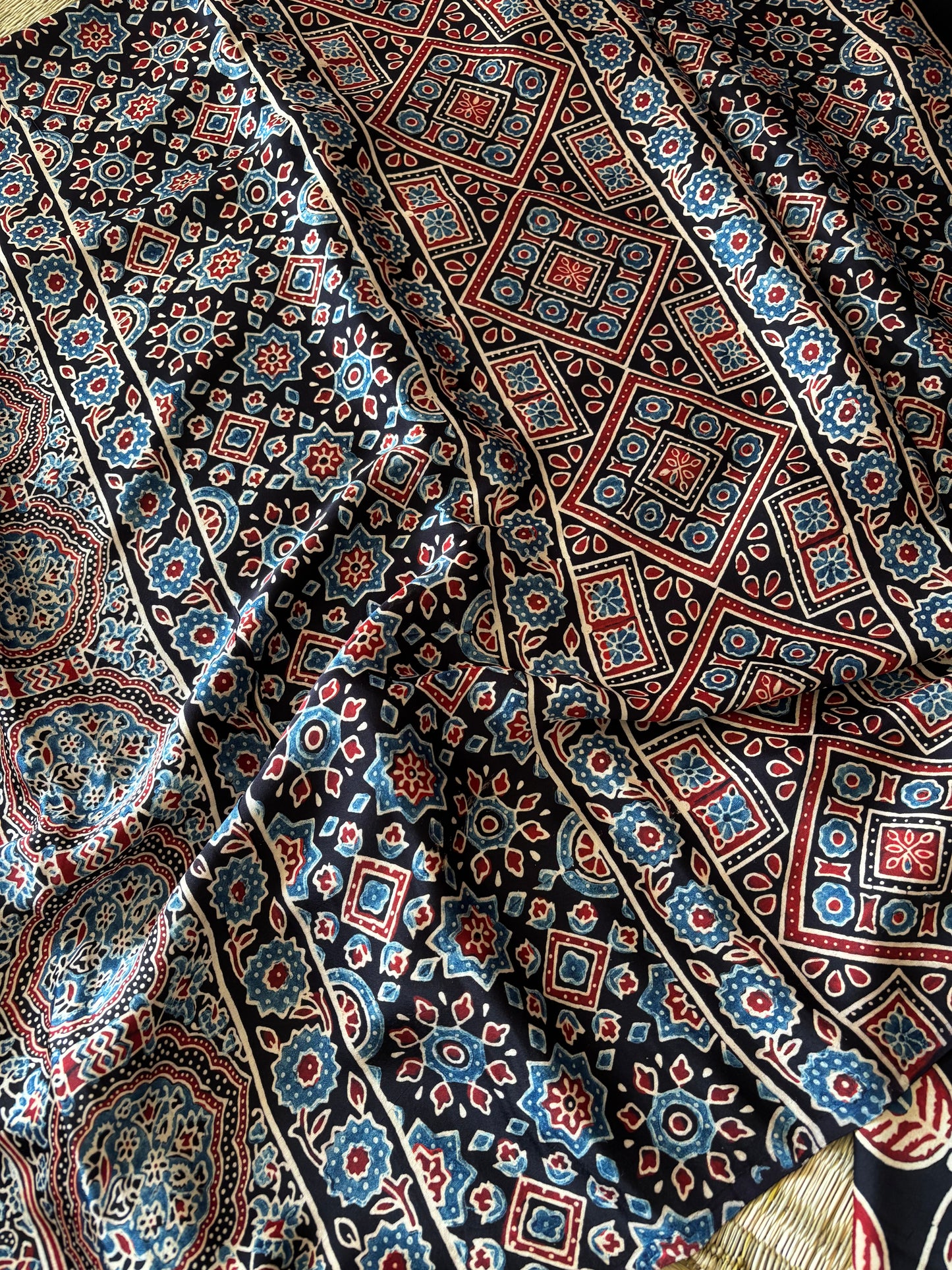 Ajrakh Modal Silk Saree