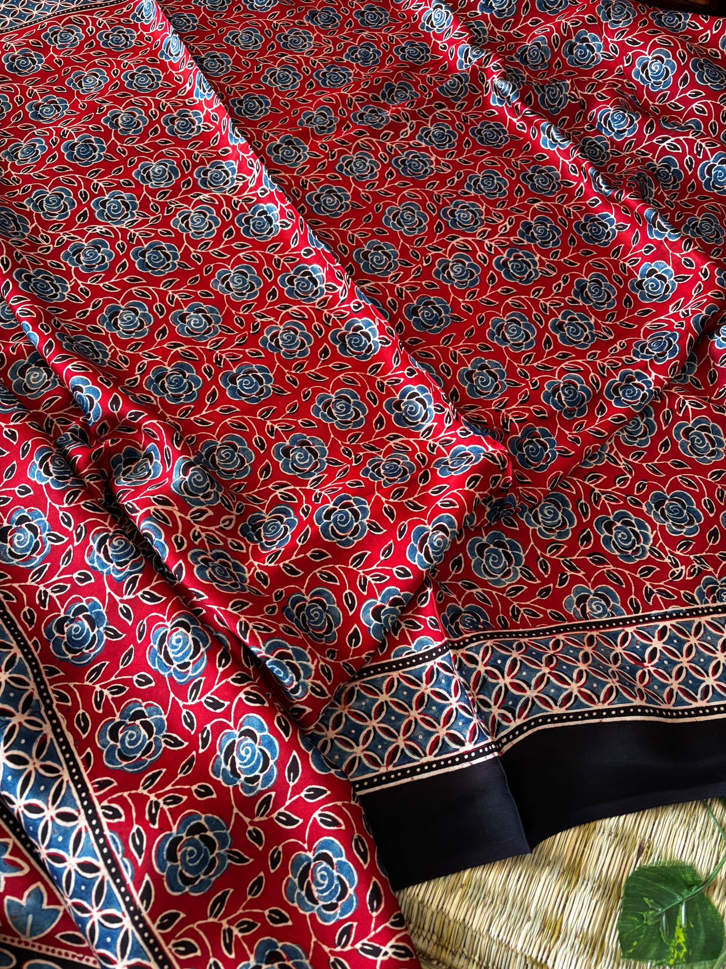 Ajrakh Modal Silk Saree
