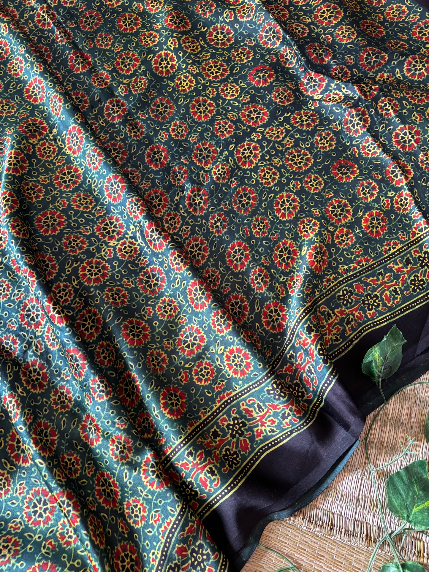 Ajrakh Modal Silk Saree