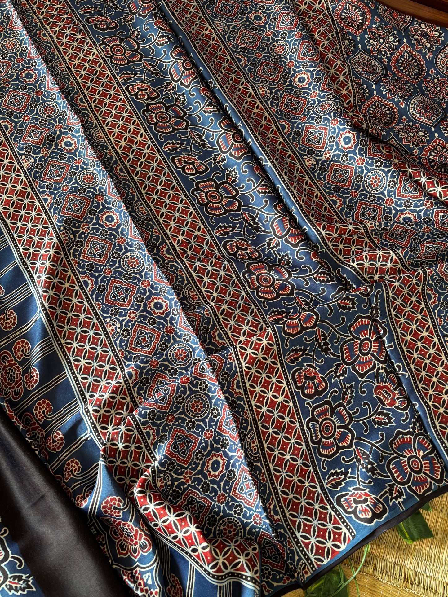 Ajrakh Modal Silk Saree