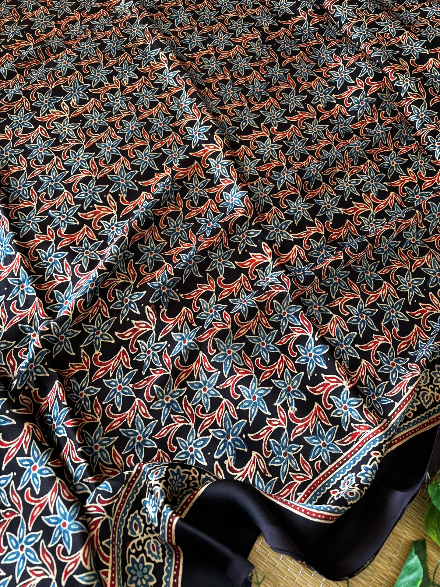 Ajrakh Modal Silk Saree