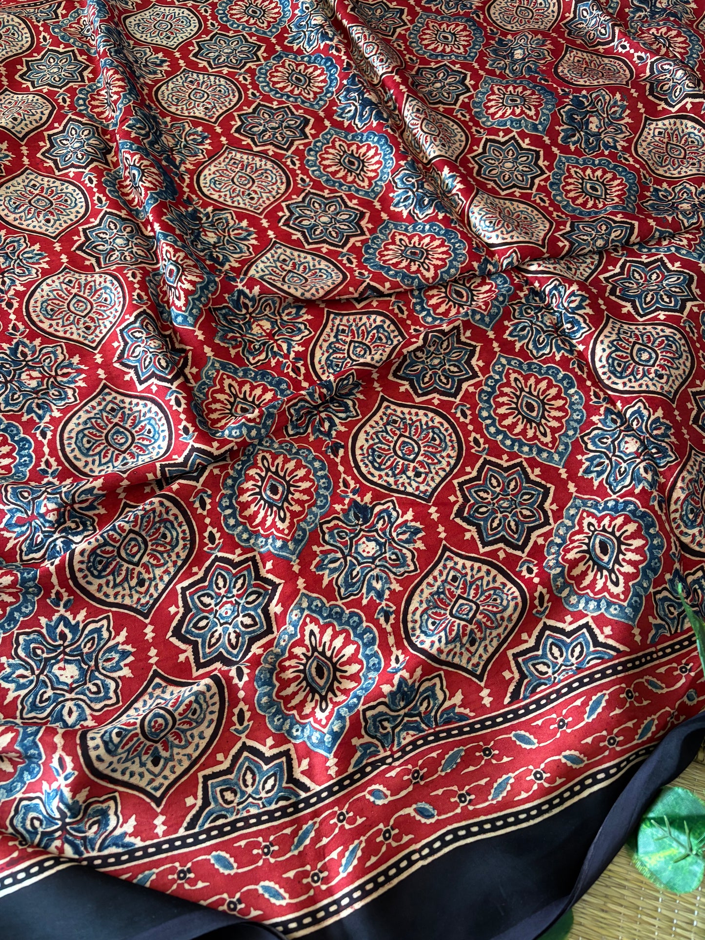 Ajrakh Modal Silk Saree