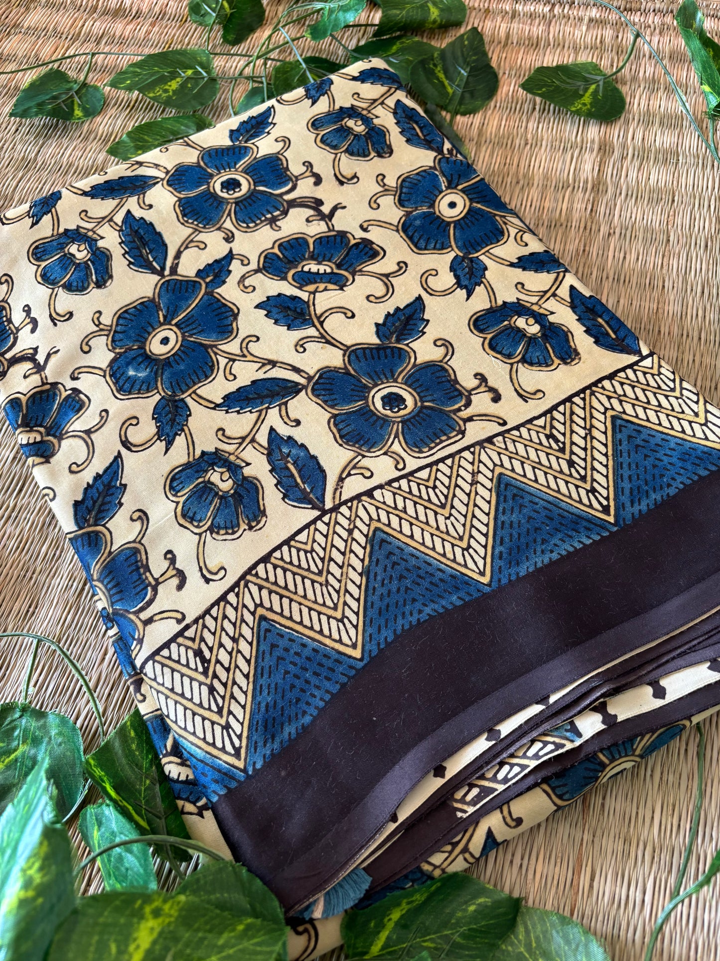 Ajrakh Modal Silk Saree