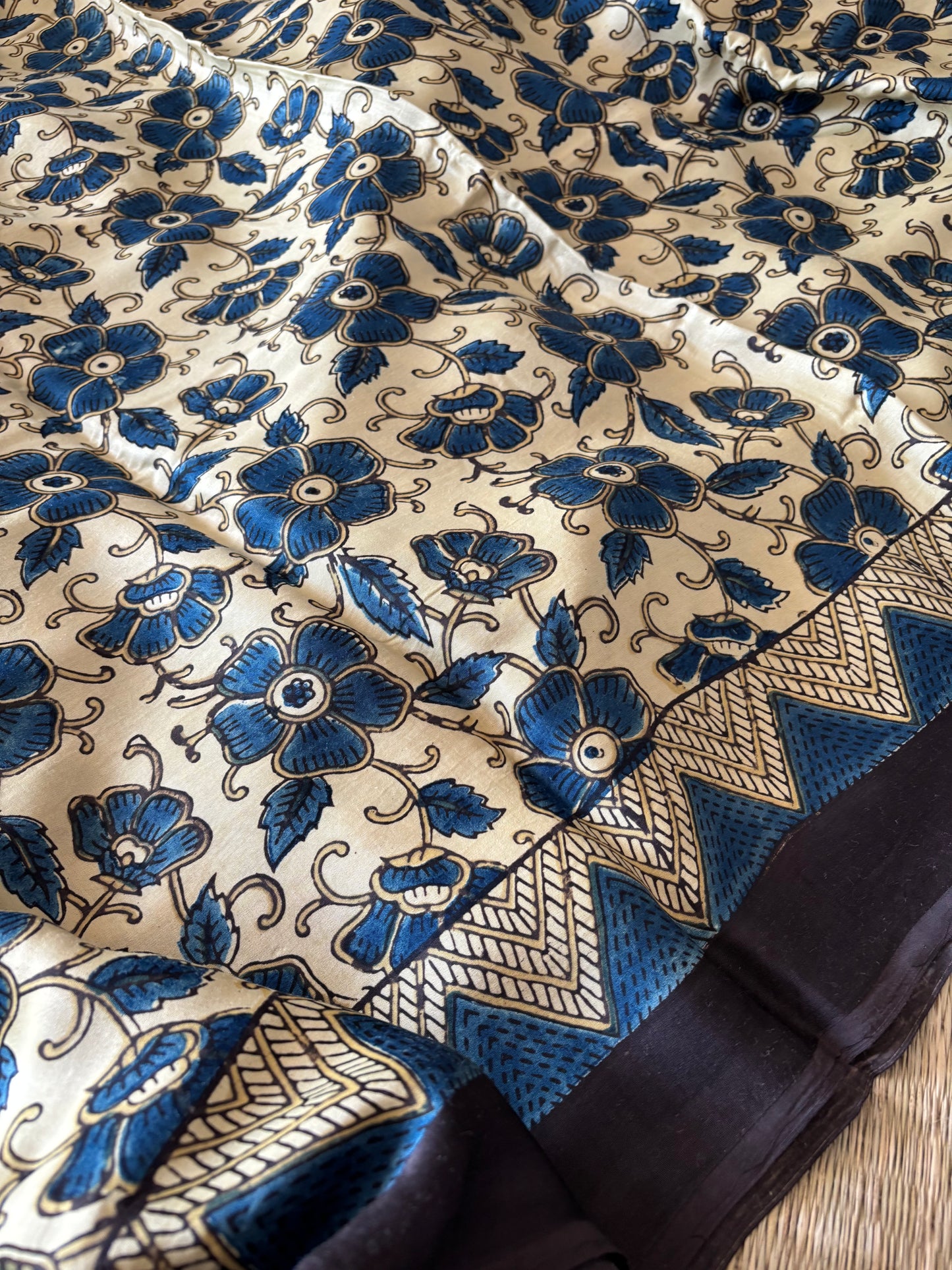 Ajrakh Modal Silk Saree