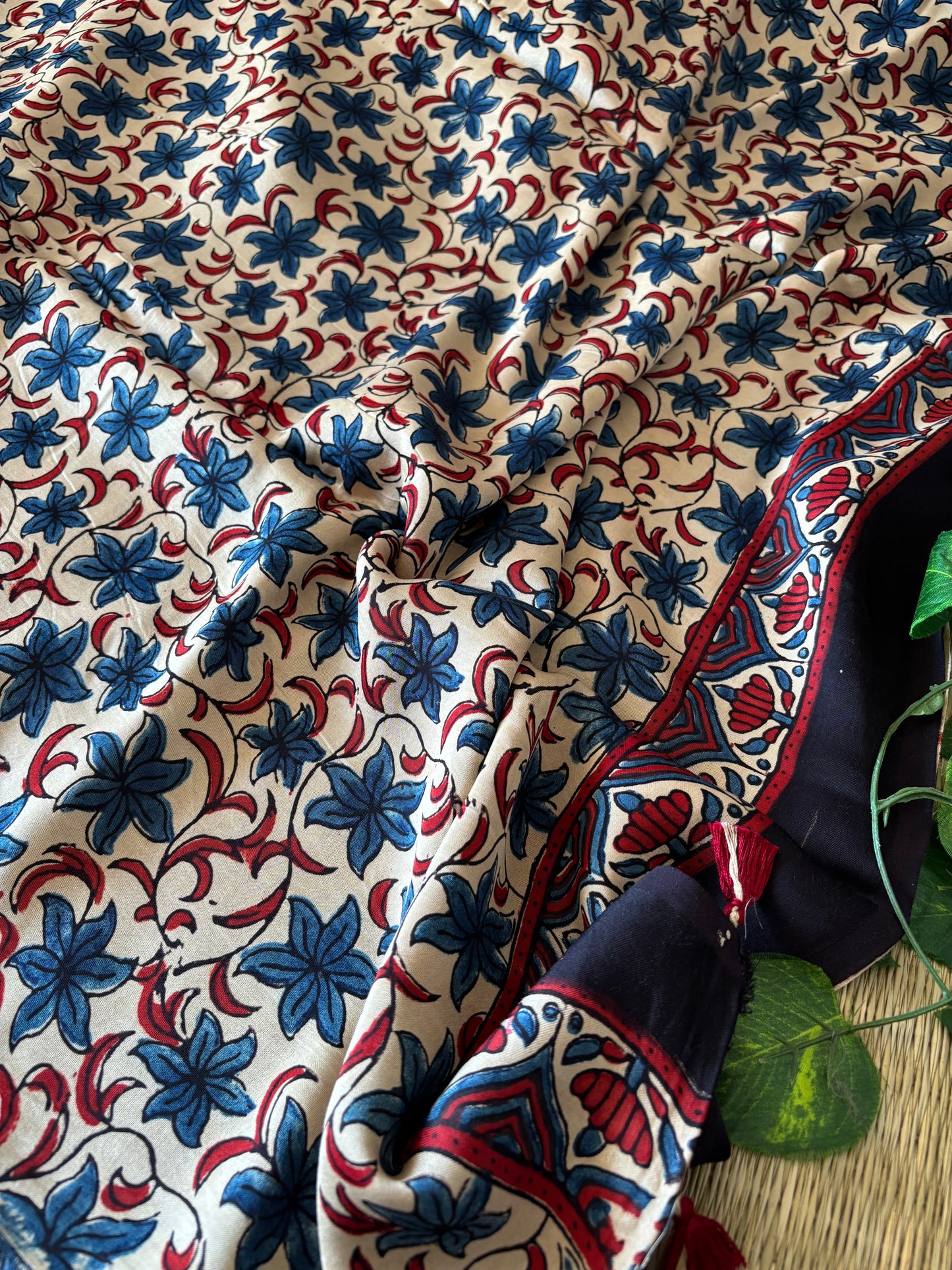 Ajrakh Modal Silk Saree