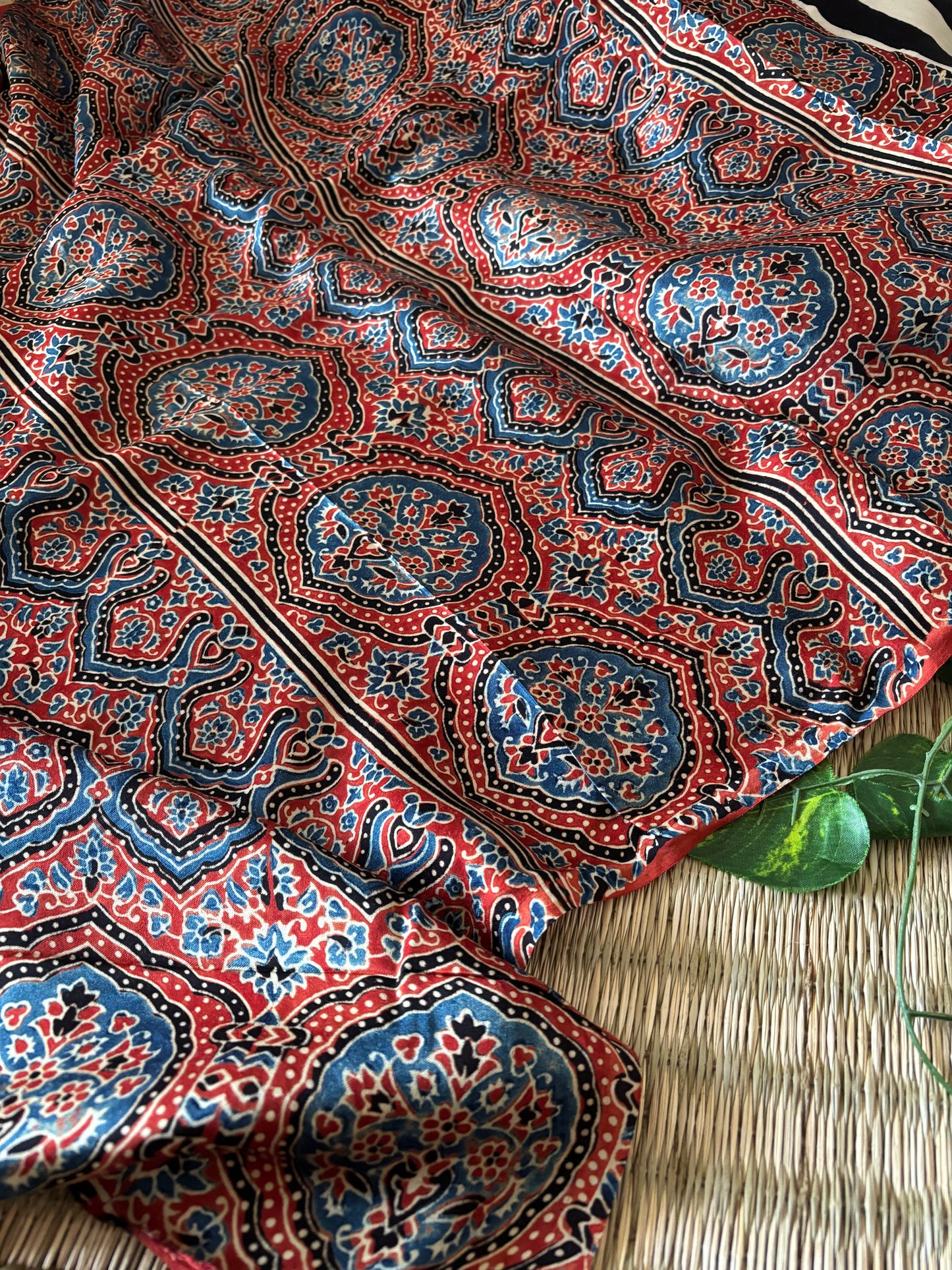 Ajrakh Modal Silk Saree