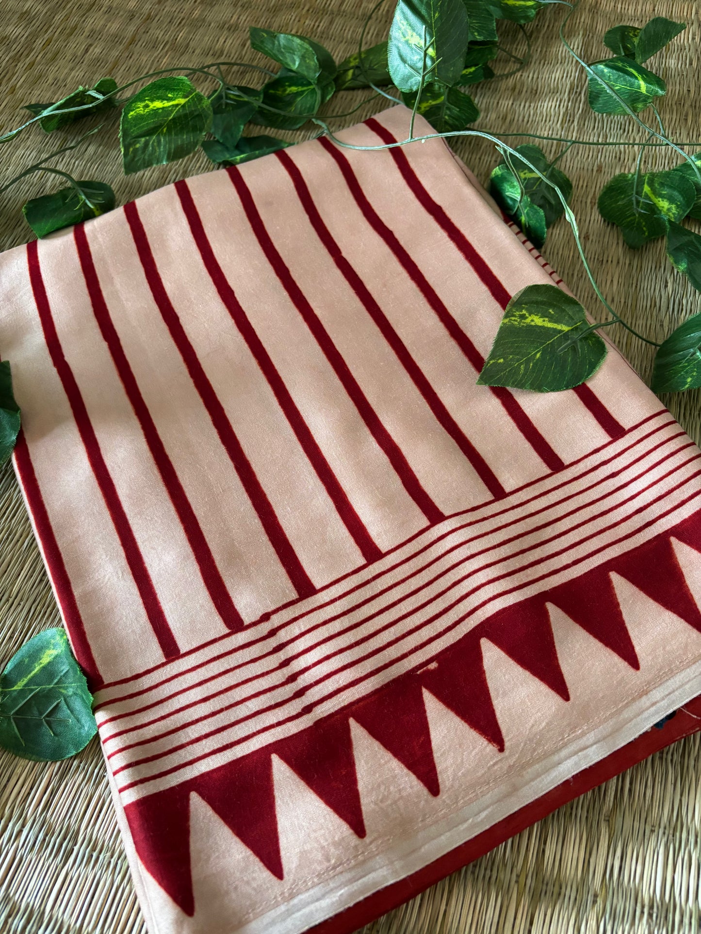 Ajrakh Modal Silk Saree