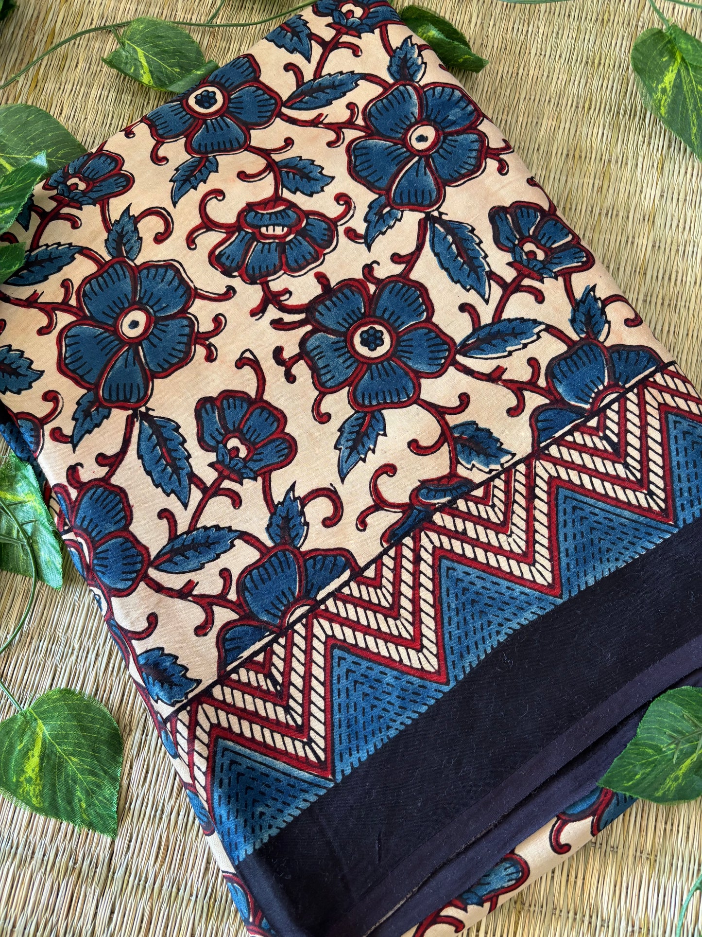 Ajrakh Modal Silk Saree