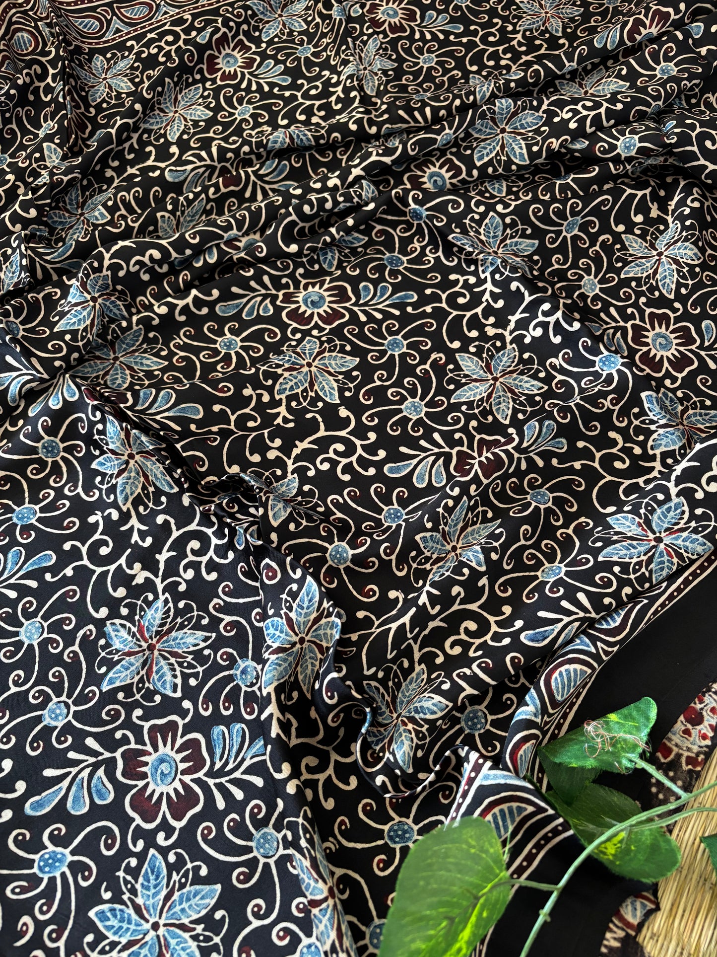 Ajrakh Modal Silk Saree