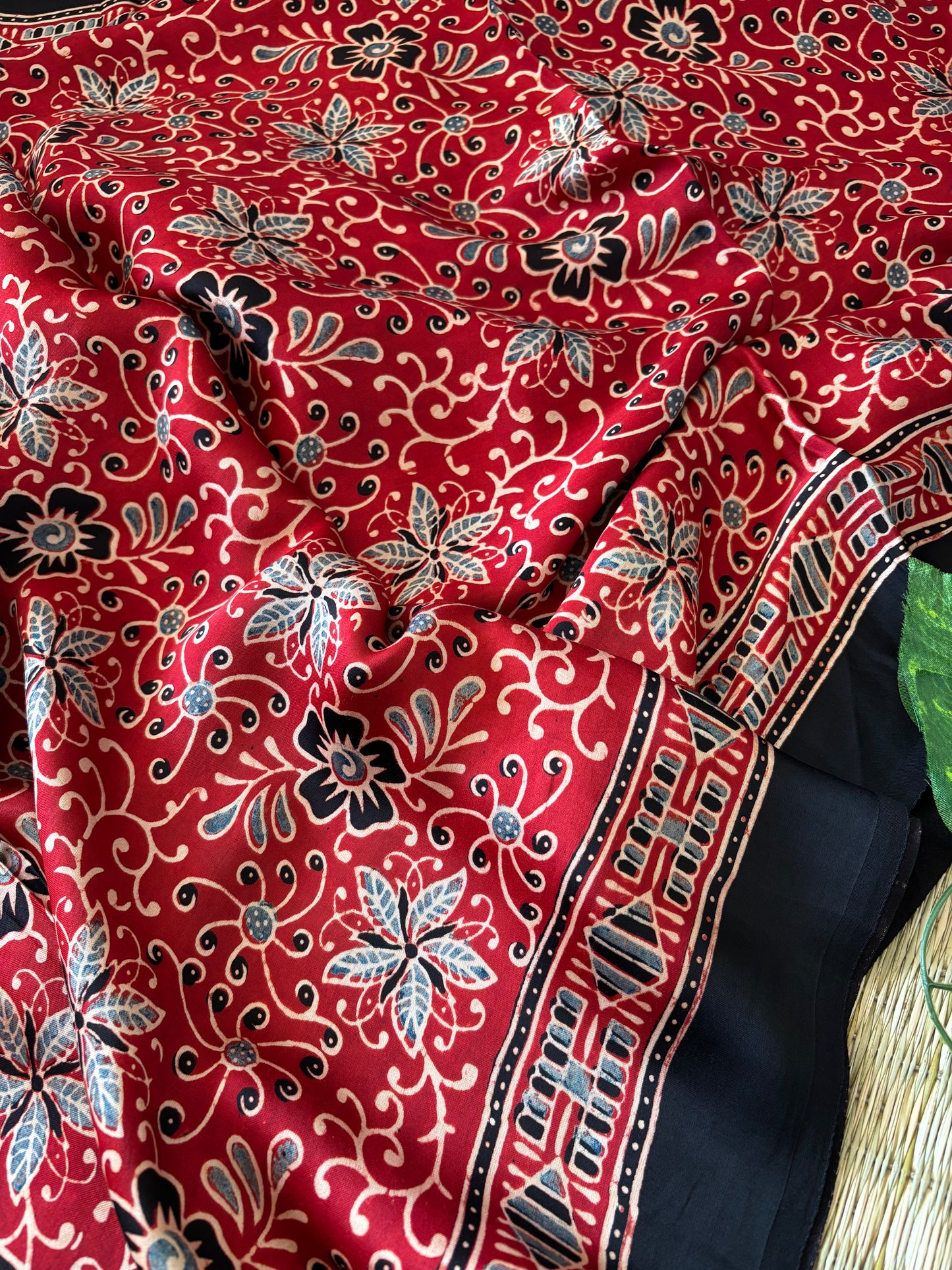 Ajrakh Modal Silk Saree