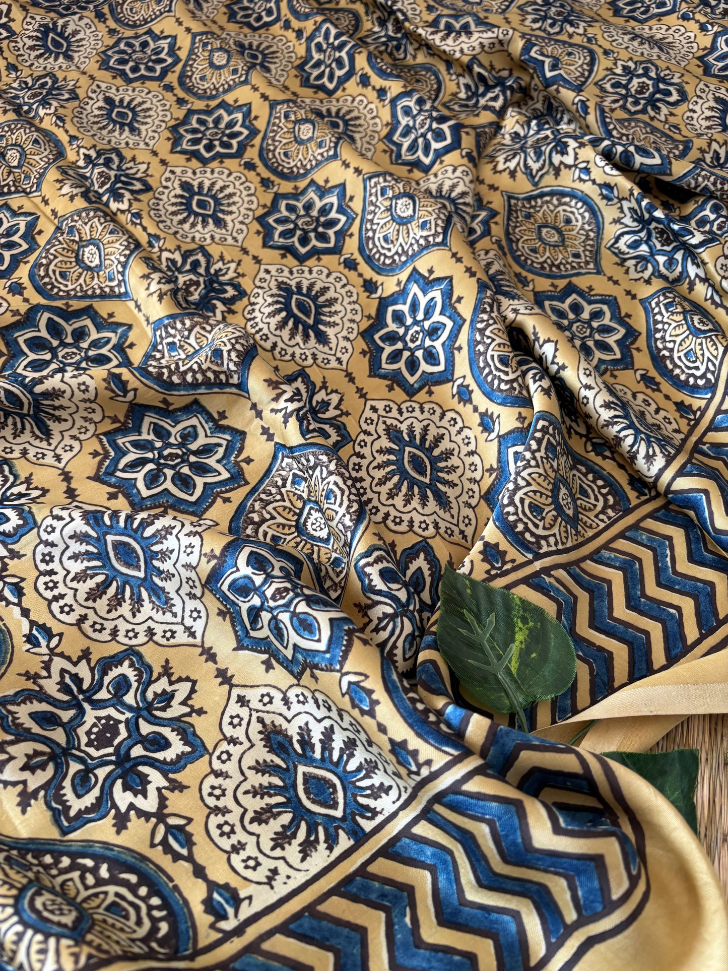 Ajrakh Modal Silk Saree